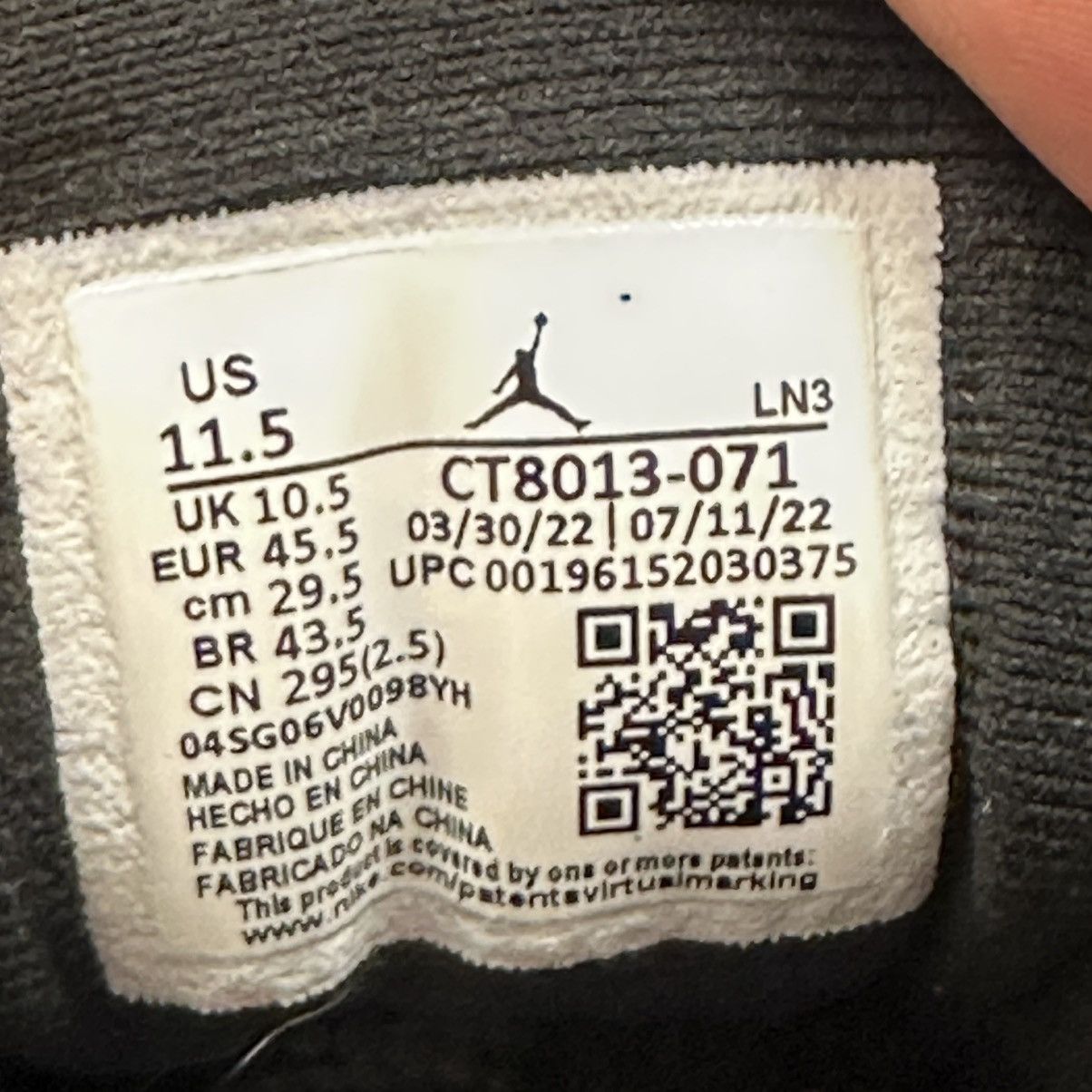 Jordan Brand Size 11.5 - Jordan 12 Retro Mid Black Taxi Size US 11.5 / EU 44-45 - 6 Thumbnail