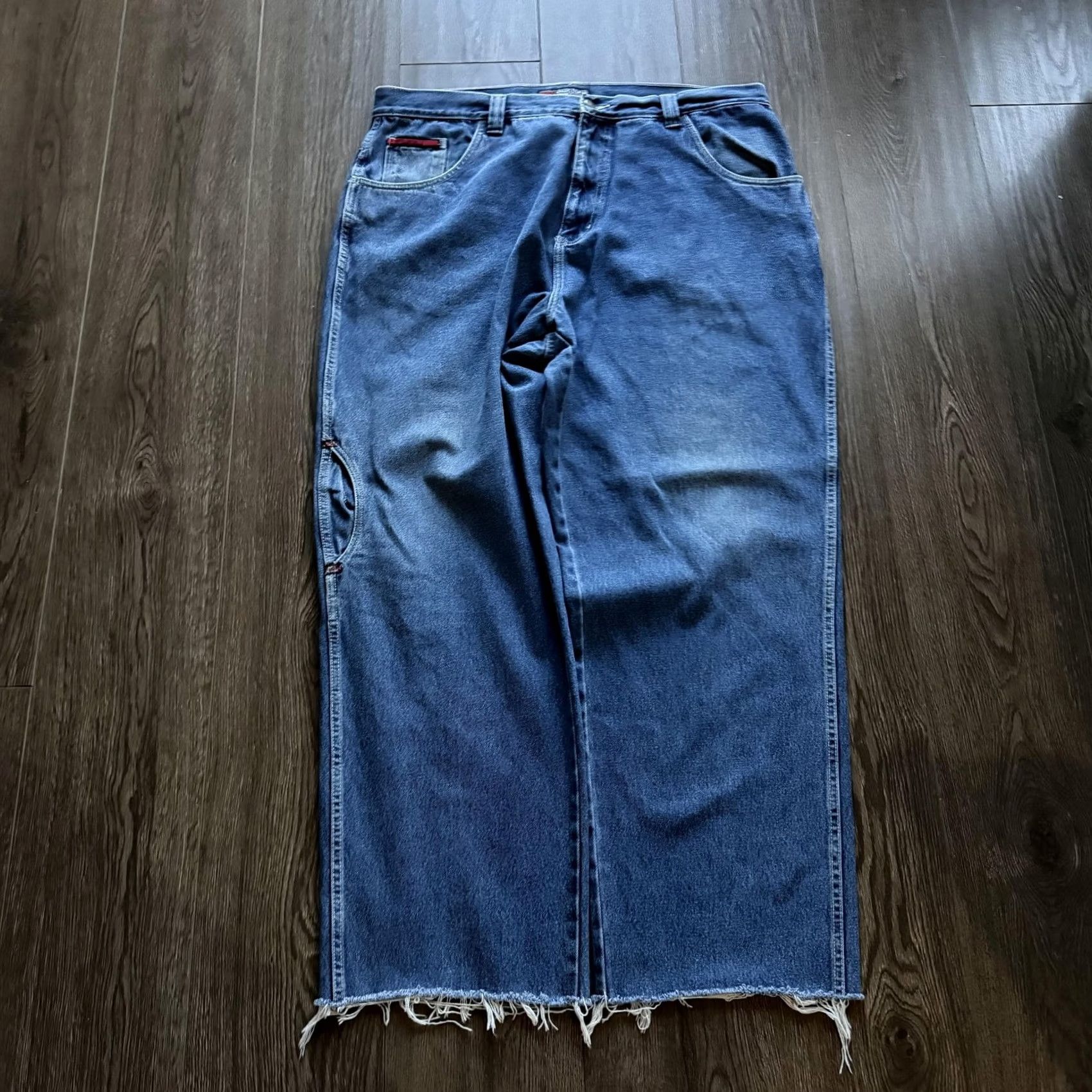 Fubu FUBU Jeans Blue 42x32 Medium Wash Baggy Wide Leg Hip Hop Y2K Denim Streetwear Size US 42 / EU 58 - 4 Thumbnail