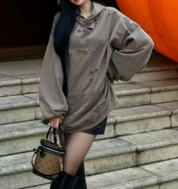 Balenciaga Balenciaga Brown Sabotage Hoodie Hoodie Size US M / EU 48-50 / 2 - 3 Thumbnail
