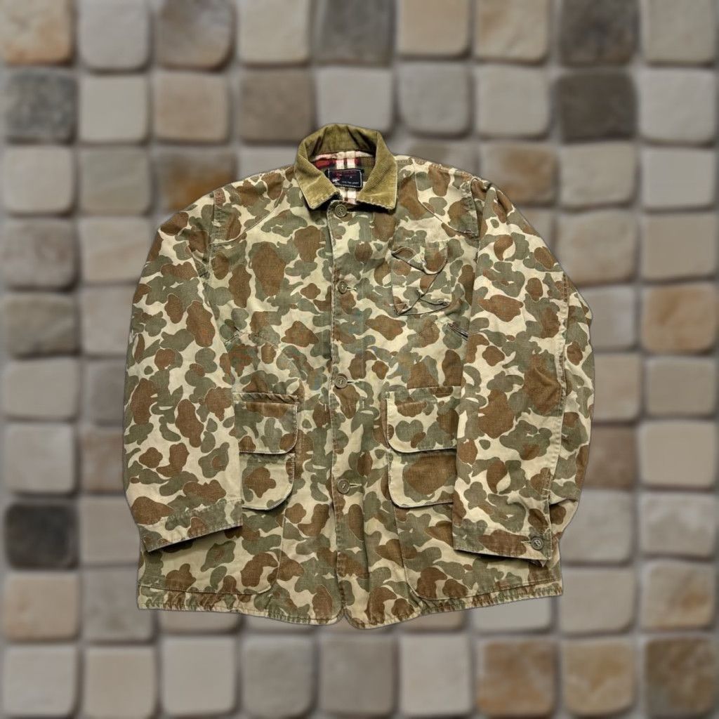 Vintage RedHead Hunting Jacket Mens Large Camouflage Cotton Canvas Bomber Jacket-ish Green Brown Headed Hunting Camouflage Jacket (L) Mens Size US L / EU 52-54 / 3 - 1 Thumbnail