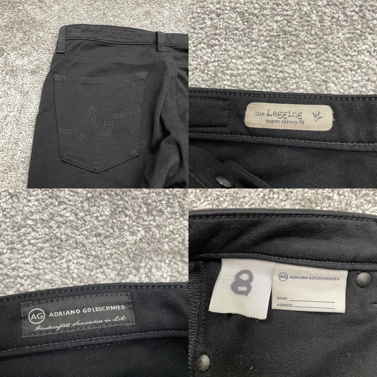 Vintage VINTAGE AG Adriano Goldschmied Skinny Fit Jegging Women Size 8 Black Stretch Comfortable Size 30" / US 8 / IT 44 - 8 Thumbnail