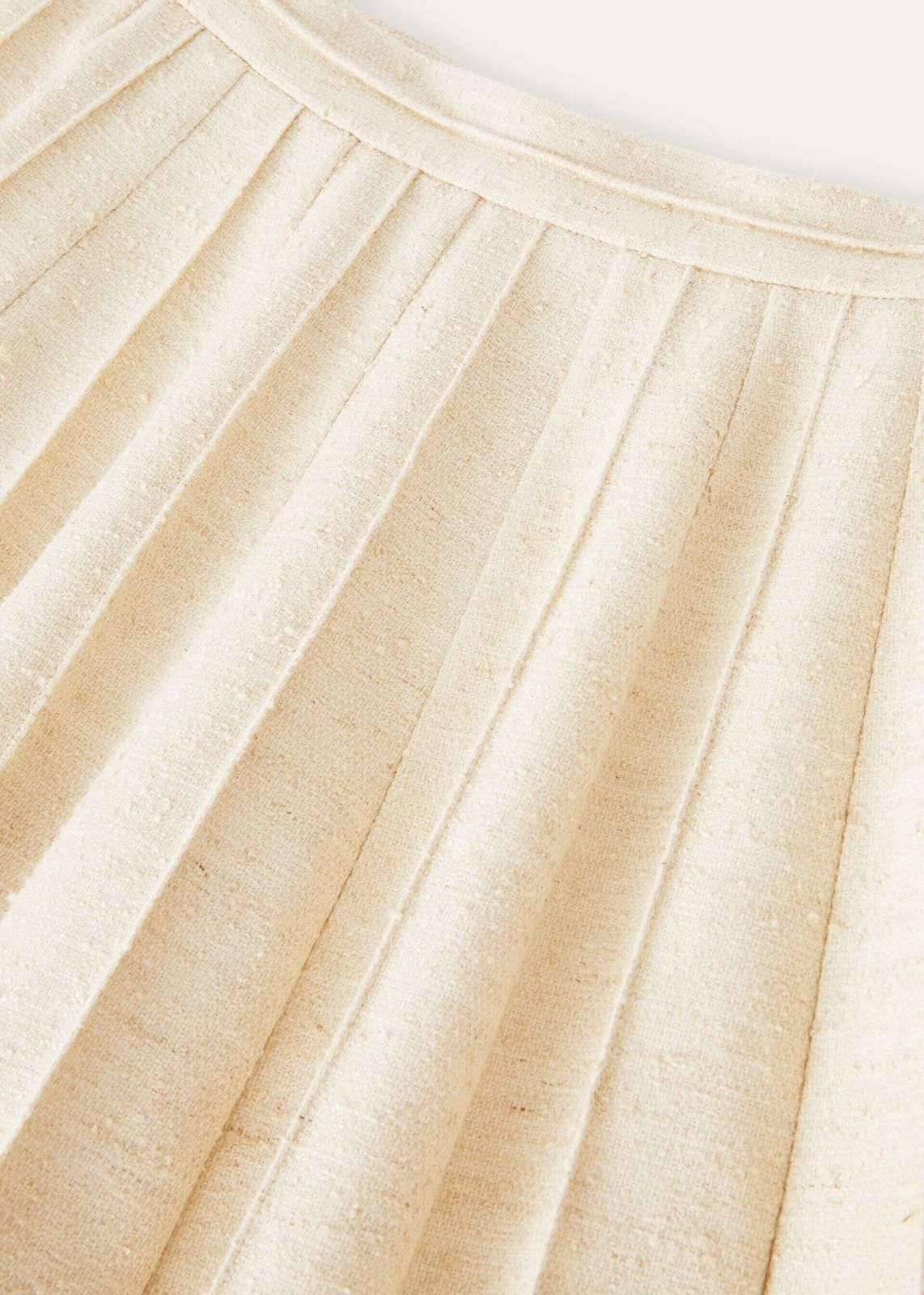 Loro Piana o1srvl11e0225 FAN6840 Fumiko Skirt in Beige Size 30" / US 8 / IT 44 - 3 Thumbnail