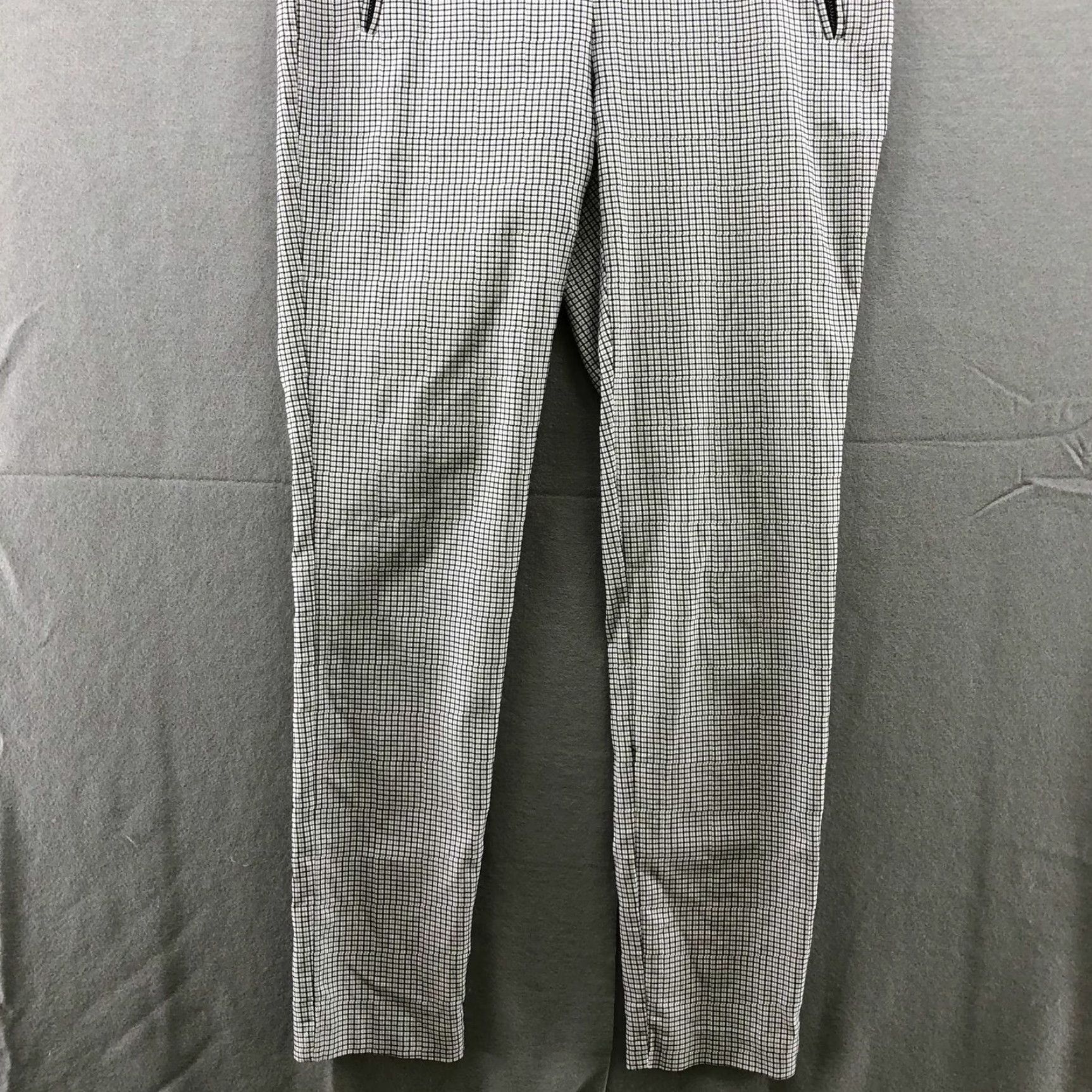 Vintage Massimo Fabbro Pants Trousers Women Slim Plaid Black Gray Pull On 6 Size 28" / US 6 / IT 42 - 4 Thumbnail