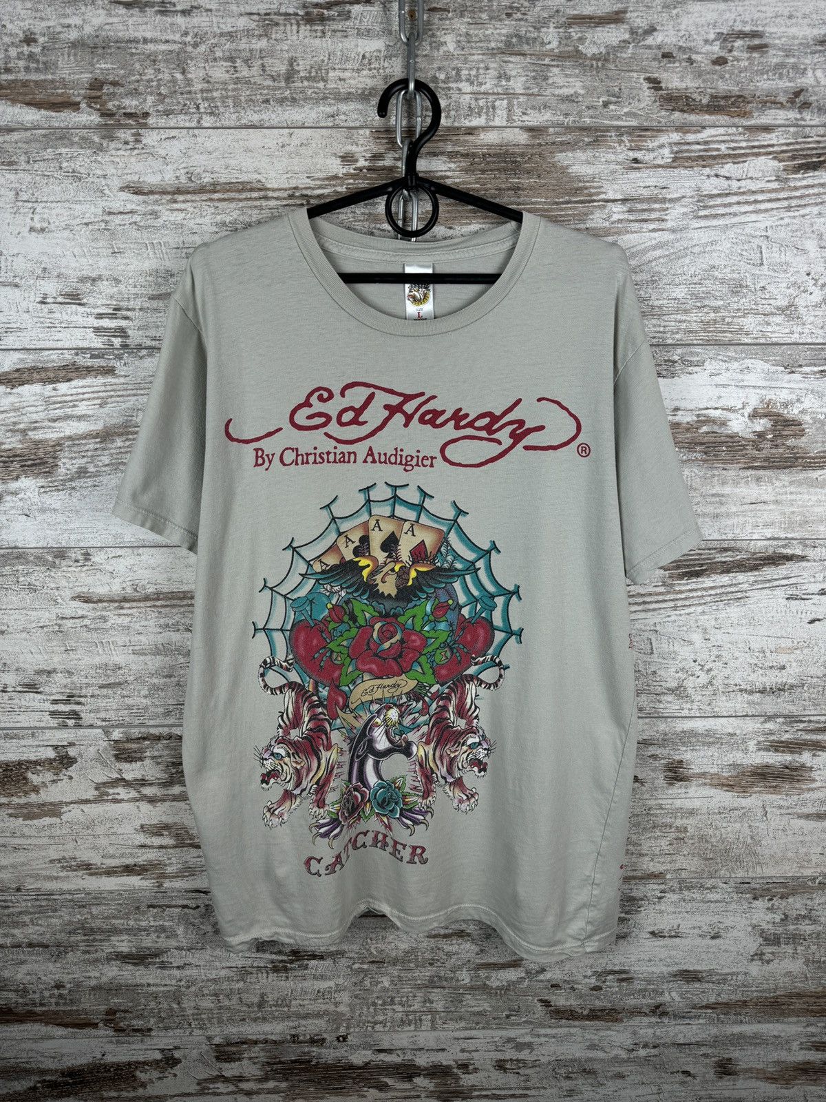 Christian Audigier Mens Vintage Ed Hardy by Christian Audigier T-shirt tee rare Size US L / EU 52-54 / 3 - 2 Thumbnail