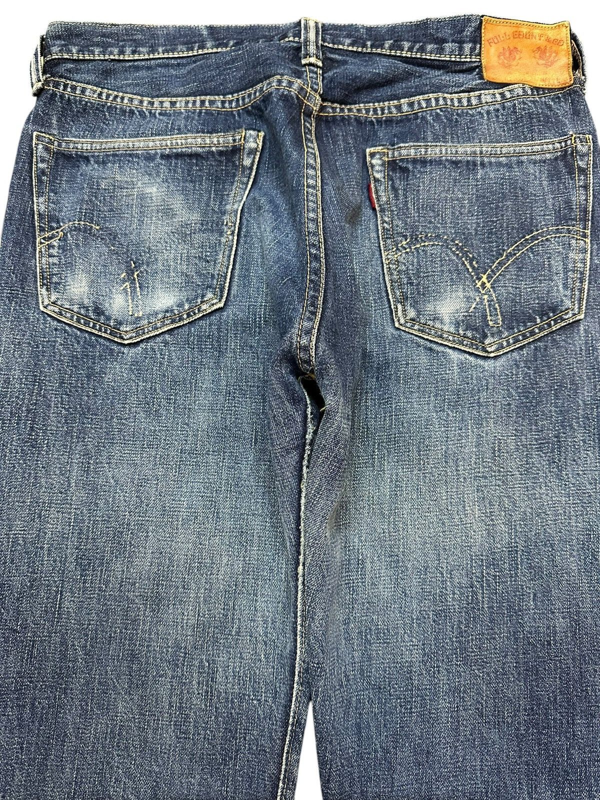 Full Count & Co. Vintage Japan Full Count Blue Faded Wash Wide Leg Jeans Size US 30 / EU 46 - 5 Thumbnail
