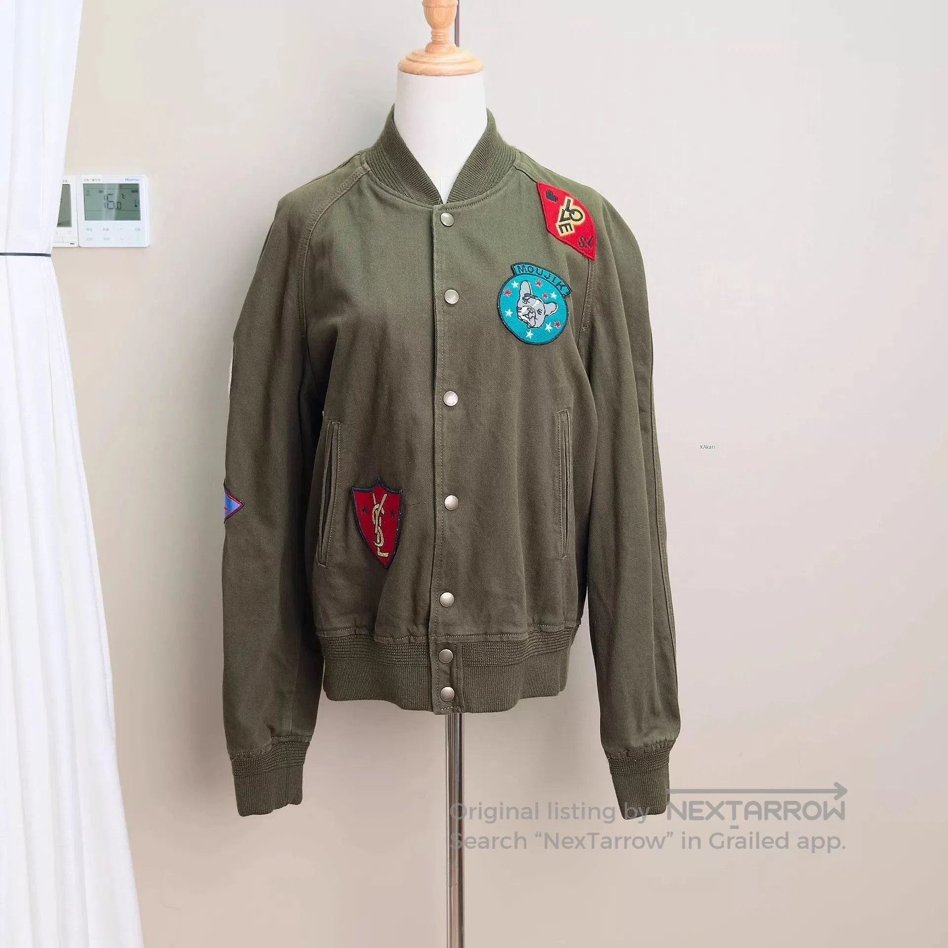 Saint Laurent Paris Multi Color Patch Embellished er Jacket. Size US L / EU 52-54 / 3 - 1 Thumbnail