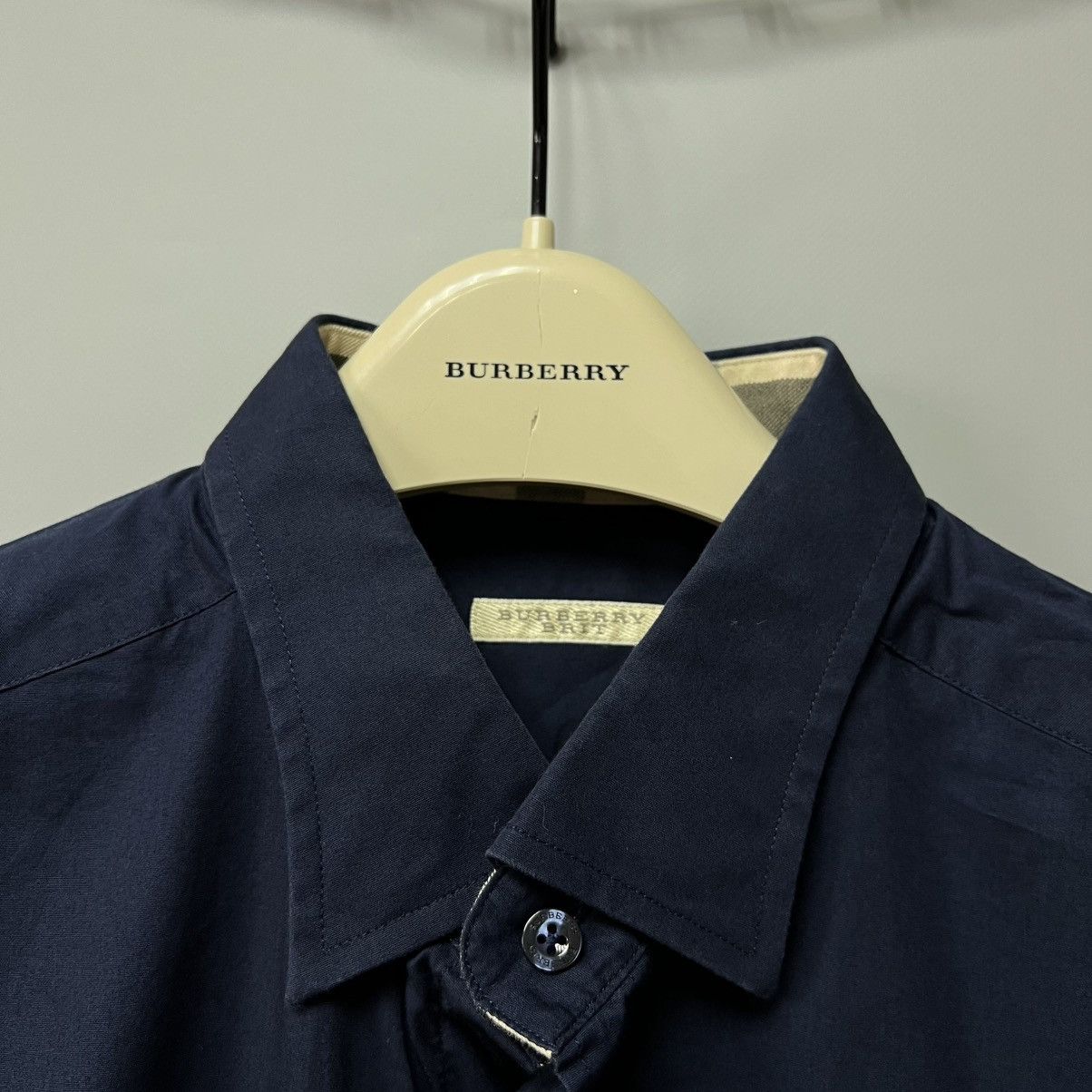 Burberry Burberry Brit shirt navy men’s button up size xl Size US XL / EU 56 / 4 - 7 Thumbnail