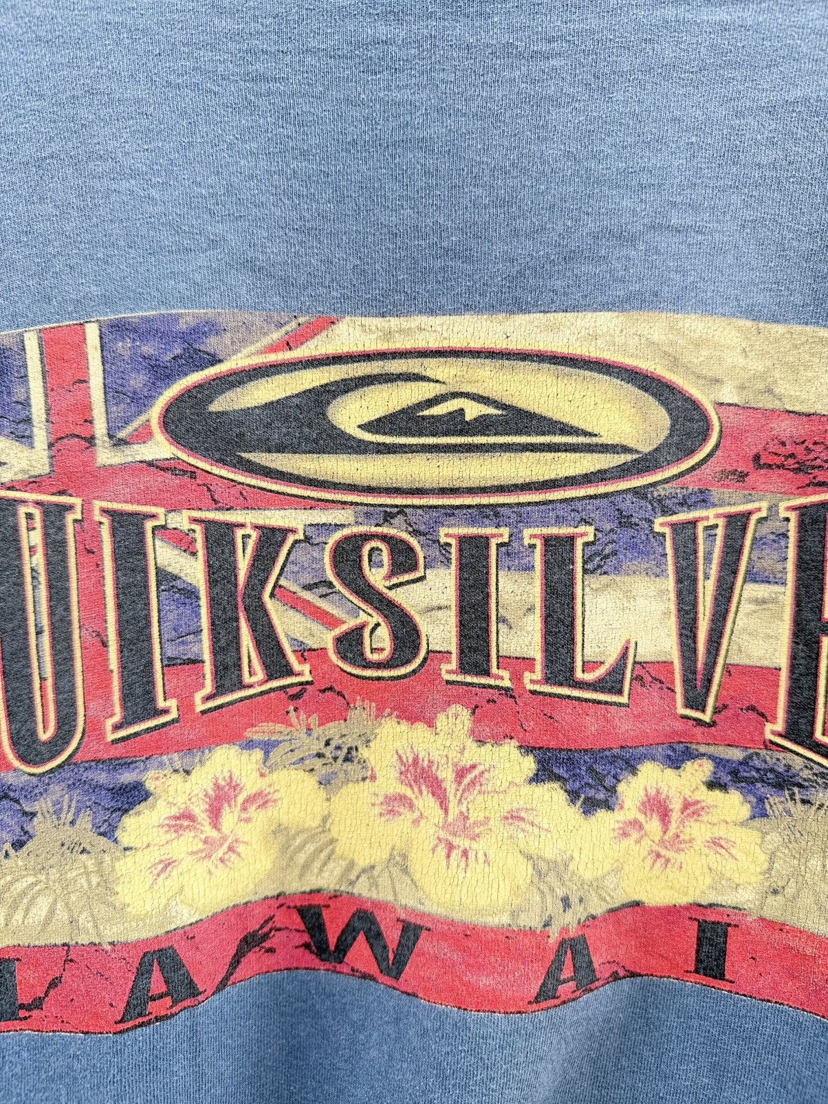 Quiksilver Thrashed Vintage 90s Quiksilver Hawaii Faded Surfing Tee Size US XL / EU 56 / 4 - 4 Thumbnail