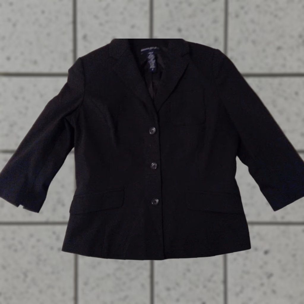 Banana Republic Womens Banana Republic Wool Coat Jacket 8 Black Size M / US 6-8 / IT 42-44 - 1 Thumbnail