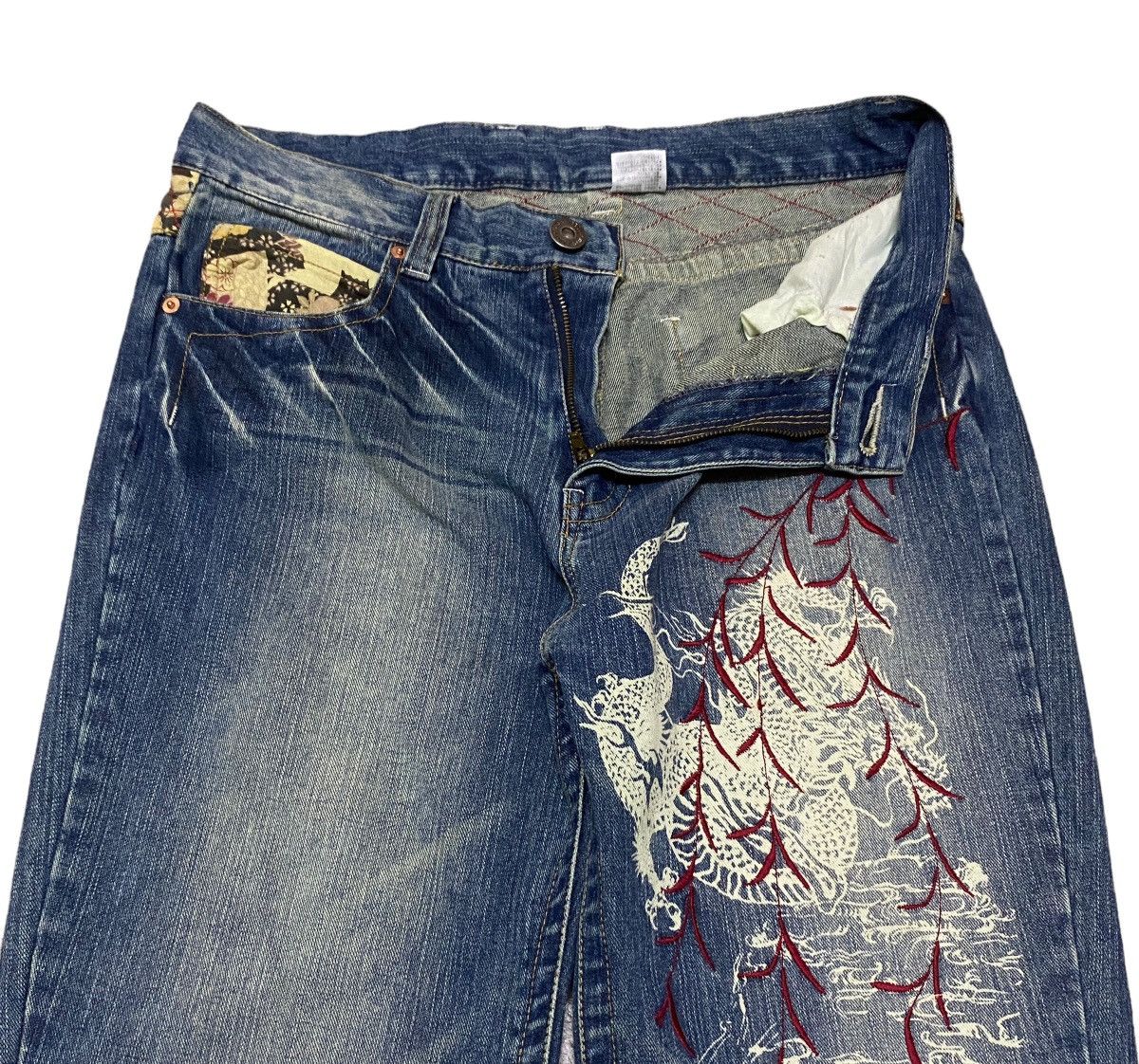 If Six Was Nine × Japanese Brand Rare Design Vintage Japanese Brand Sukajan Jeans 1990s Size US 32 / EU 48 - 6 Thumbnail