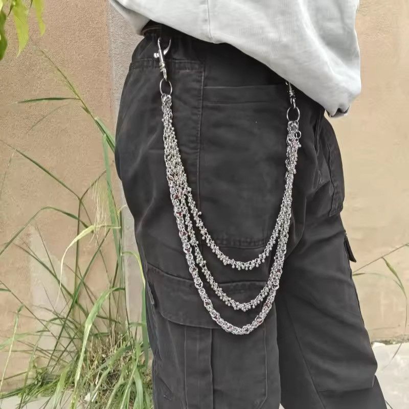 Japanese Brand 3 Layers Round Bead With Keel Pants Chain Size ONE SIZE - 1 Thumbnail