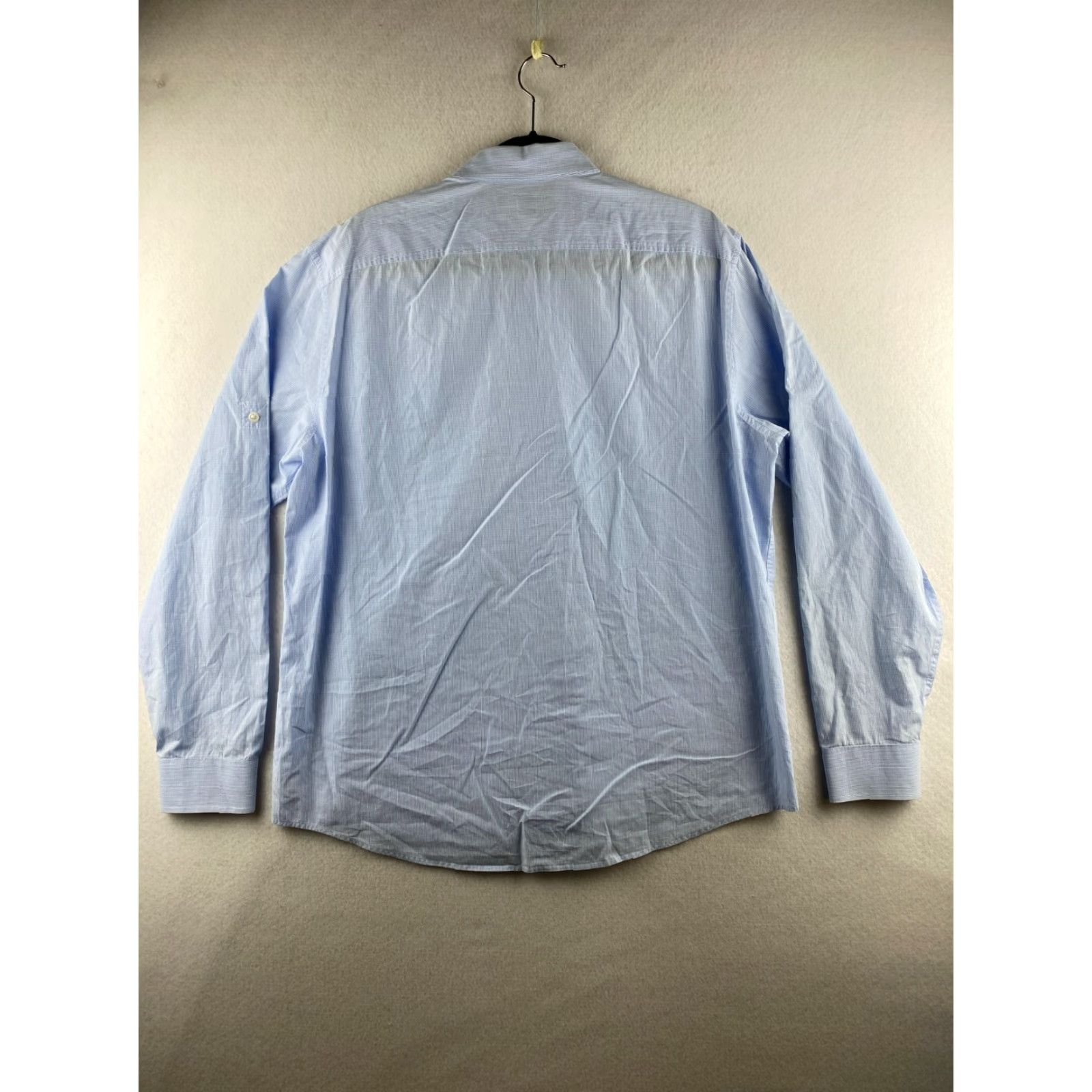 Michael Kors Michael Kors Shirt Mens XL Blue Button-Up Long Sleeve Pockets Checkered Cotton Size US XL / EU 56 / 4 - 6 Thumbnail