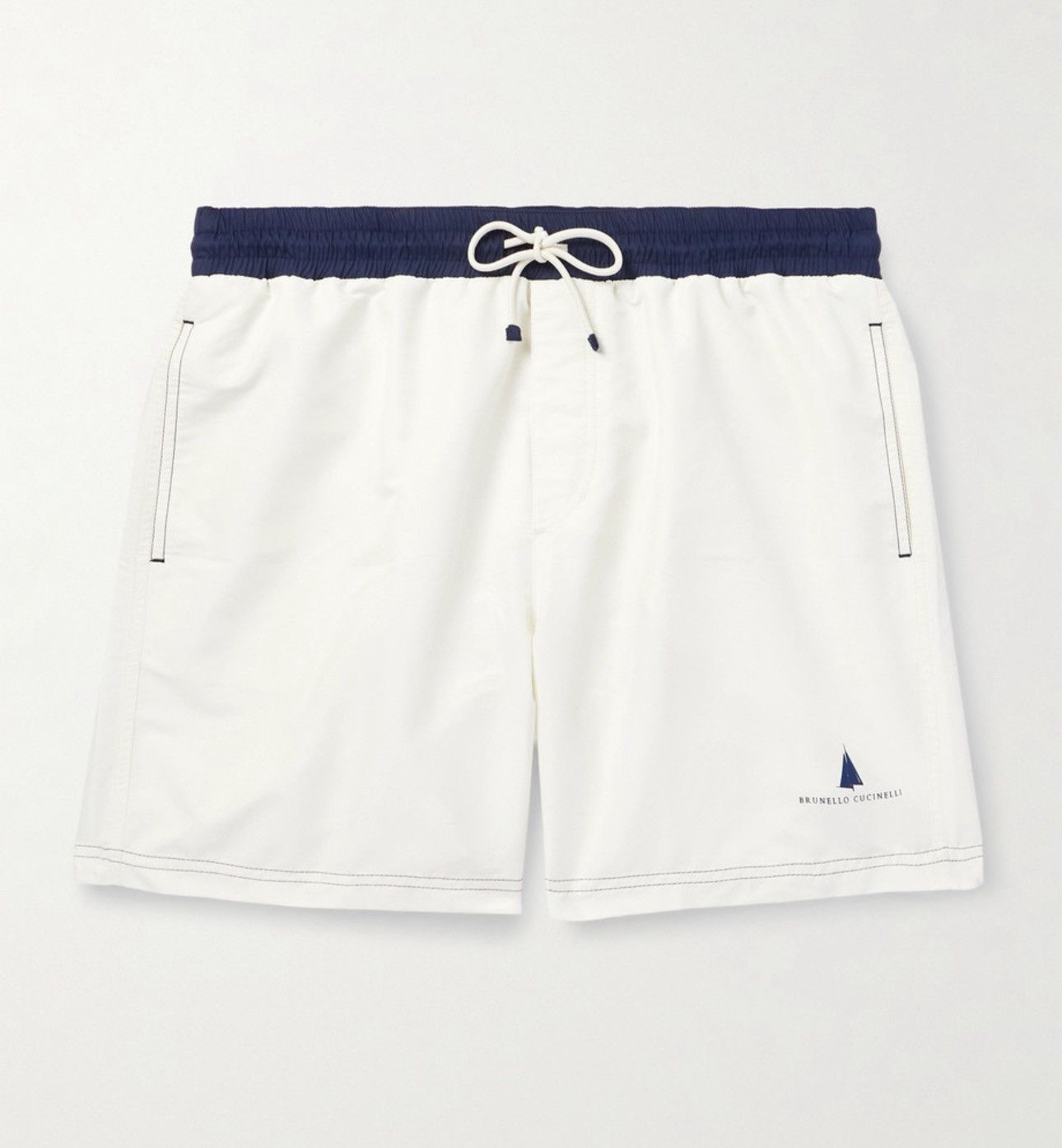 Brunello Cucinelli LOGO PRINT SWIM SHORTS Size US 34 / EU 50 - 2 Thumbnail