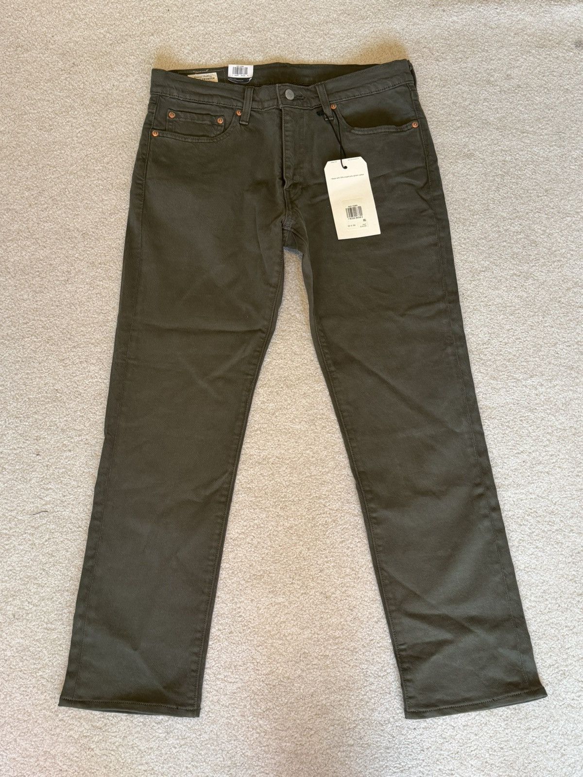 Levi's 511 Slim Stretch 32x20 Dark Green New w/ tags Size US 32 / EU 48 - 1 Thumbnail