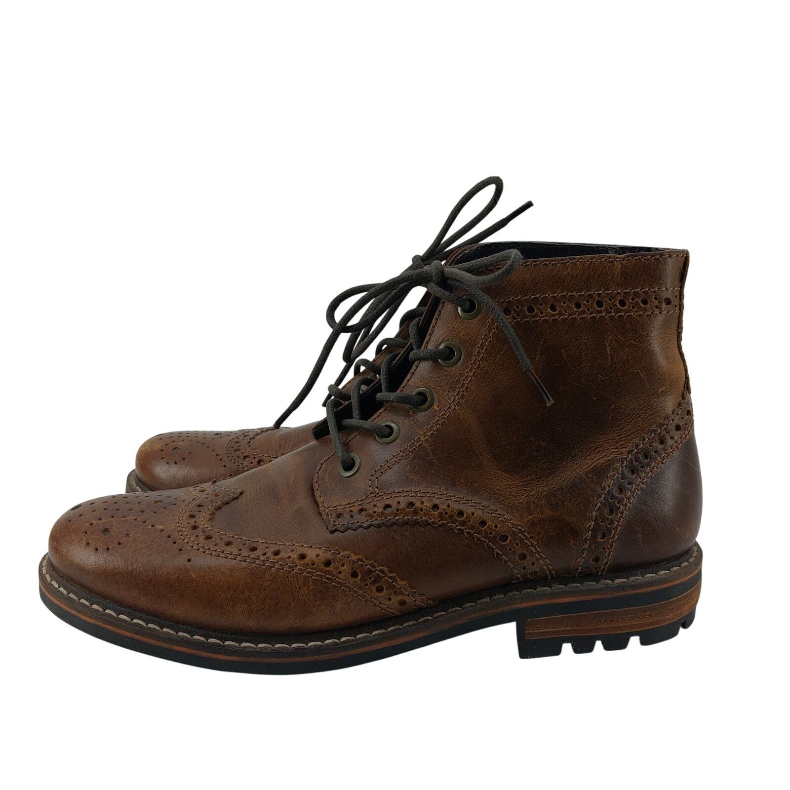 Crevo Crevo Speakeasy Memory Chestnut Lace Up Leather Boots Sz 11 Size US 11 / EU 44 - 1 Thumbnail