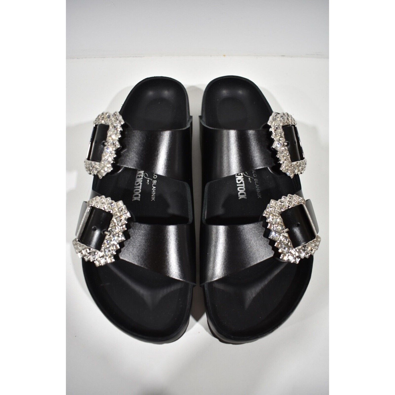 Manolo Blahnik Manolo Blahnik Birkenstock Arizona Crystal Buckle Black Size US 5 / IT 35 - 8 Thumbnail