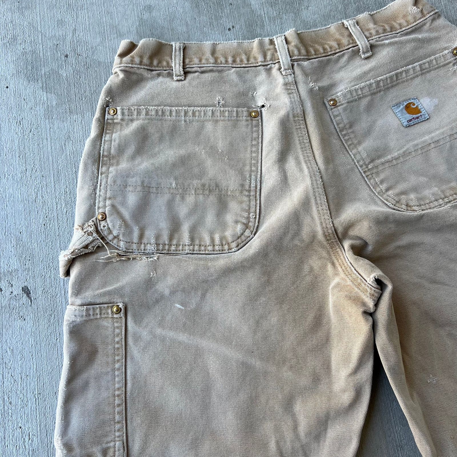 Carhartt × Vintage Carhartt faded brown double knee work wear carpenter pants Size US 29 - 6 Thumbnail