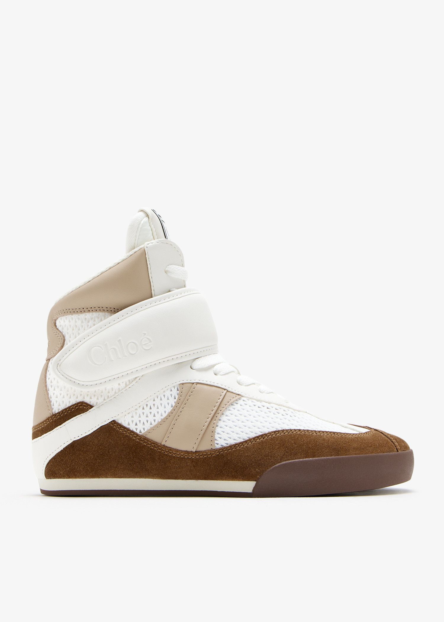 Chloe o1s22i1n0425 Hi-Top Kick Sneakers in Brown Size US 8 / IT 38 - 1 Thumbnail