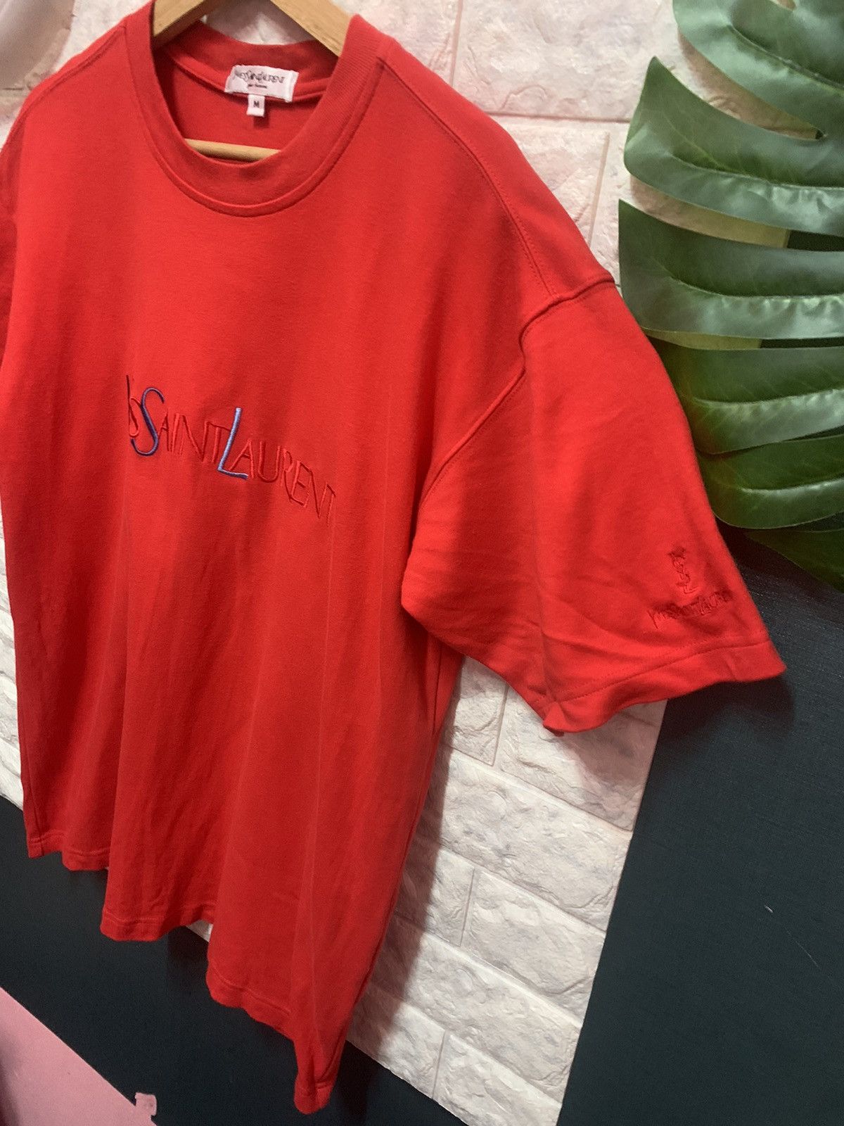 Vintage × Yves Saint Laurent RARE!! Shirt Yvest Saint Laurent Spellout Size US M / EU 48-50 / 2 - 4 Thumbnail