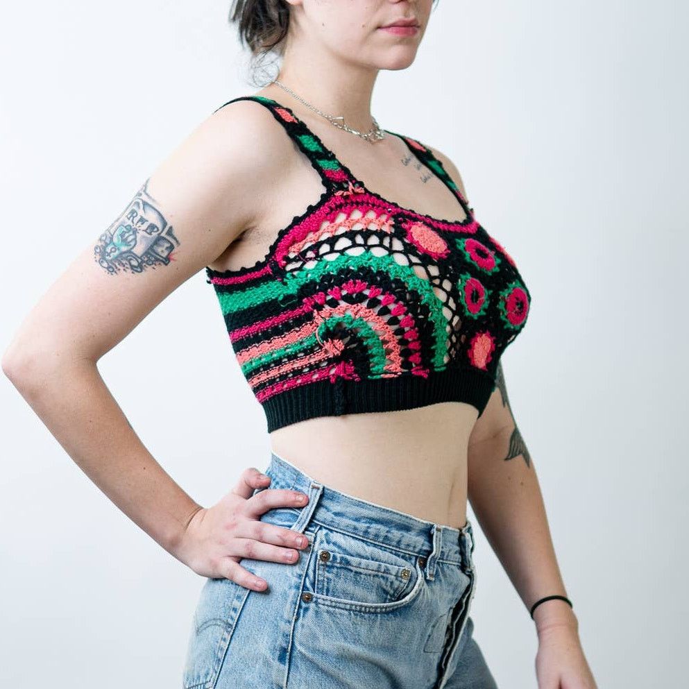 Handmade Handmade Crochet Knit Crop Top - S/M Size M / US 6-8 / IT 42-44 - 7 Thumbnail