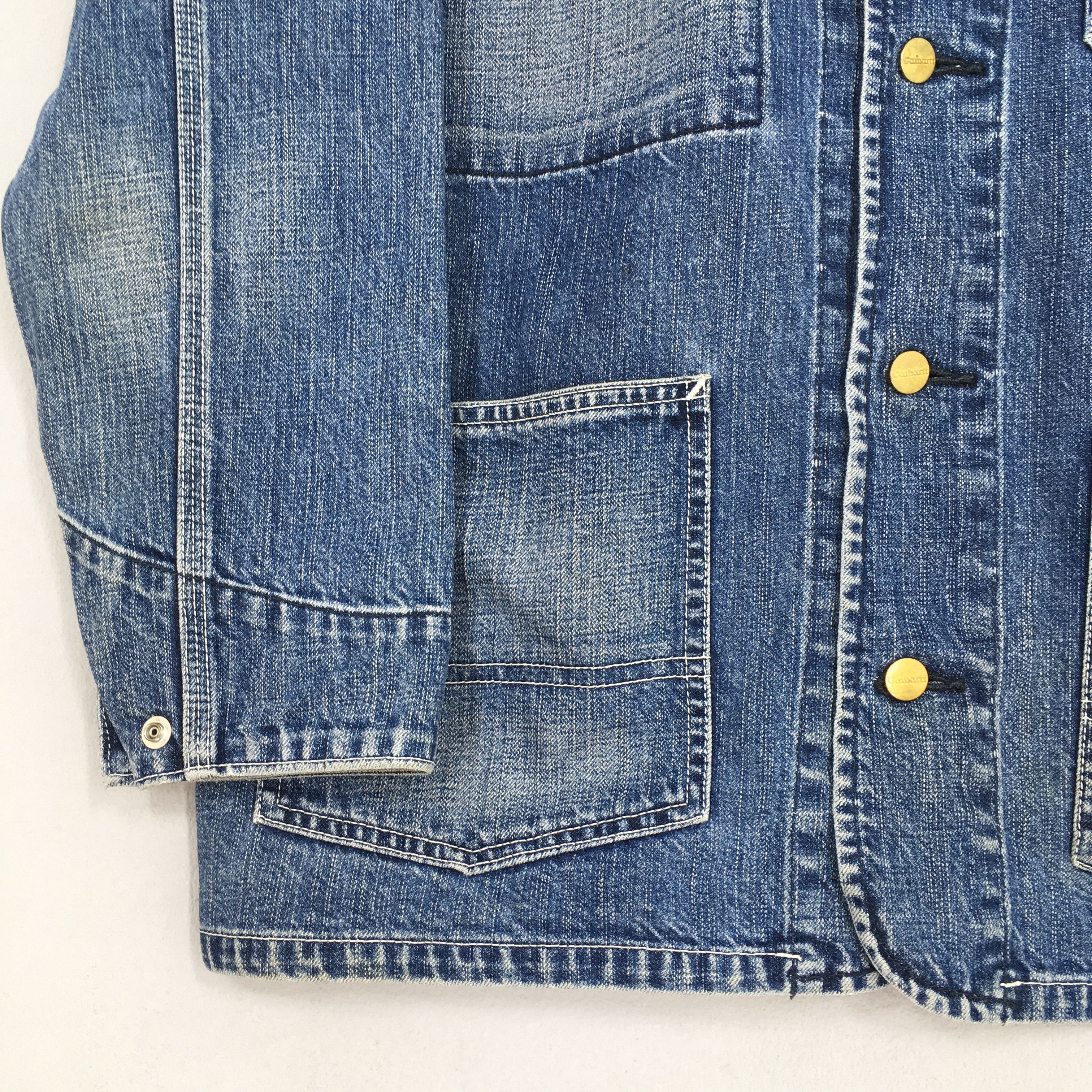Carhartt Vintage 90's Carhartt Denim Chore Workwear Jacket Large Size US L / EU 52-54 / 3 - 3 Thumbnail
