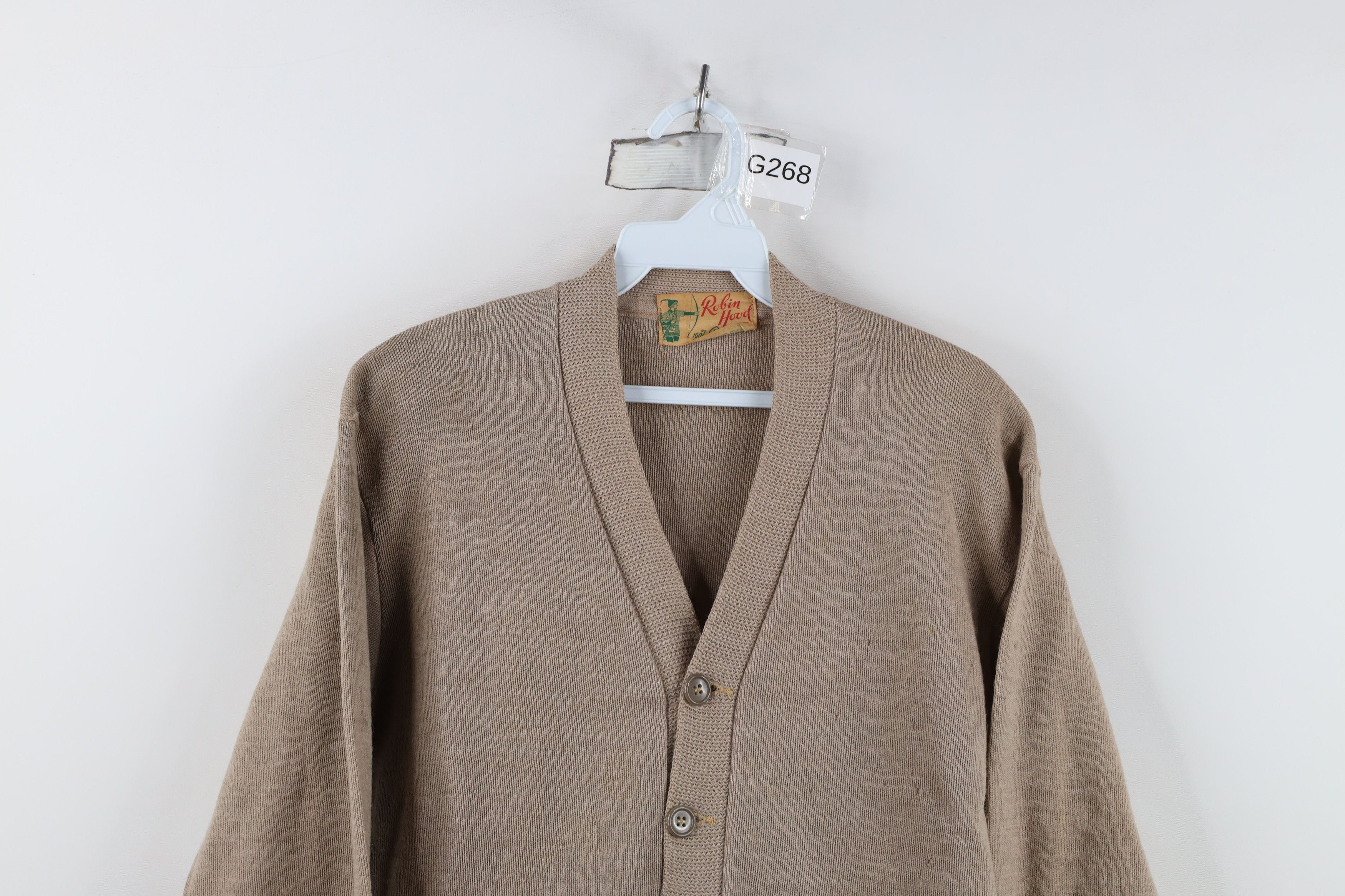 Vintage Vintage 30s 40s Rockabilly Virgin Wool Knit Cardigan Sweater Size US M / EU 48-50 / 2 - 2 Thumbnail