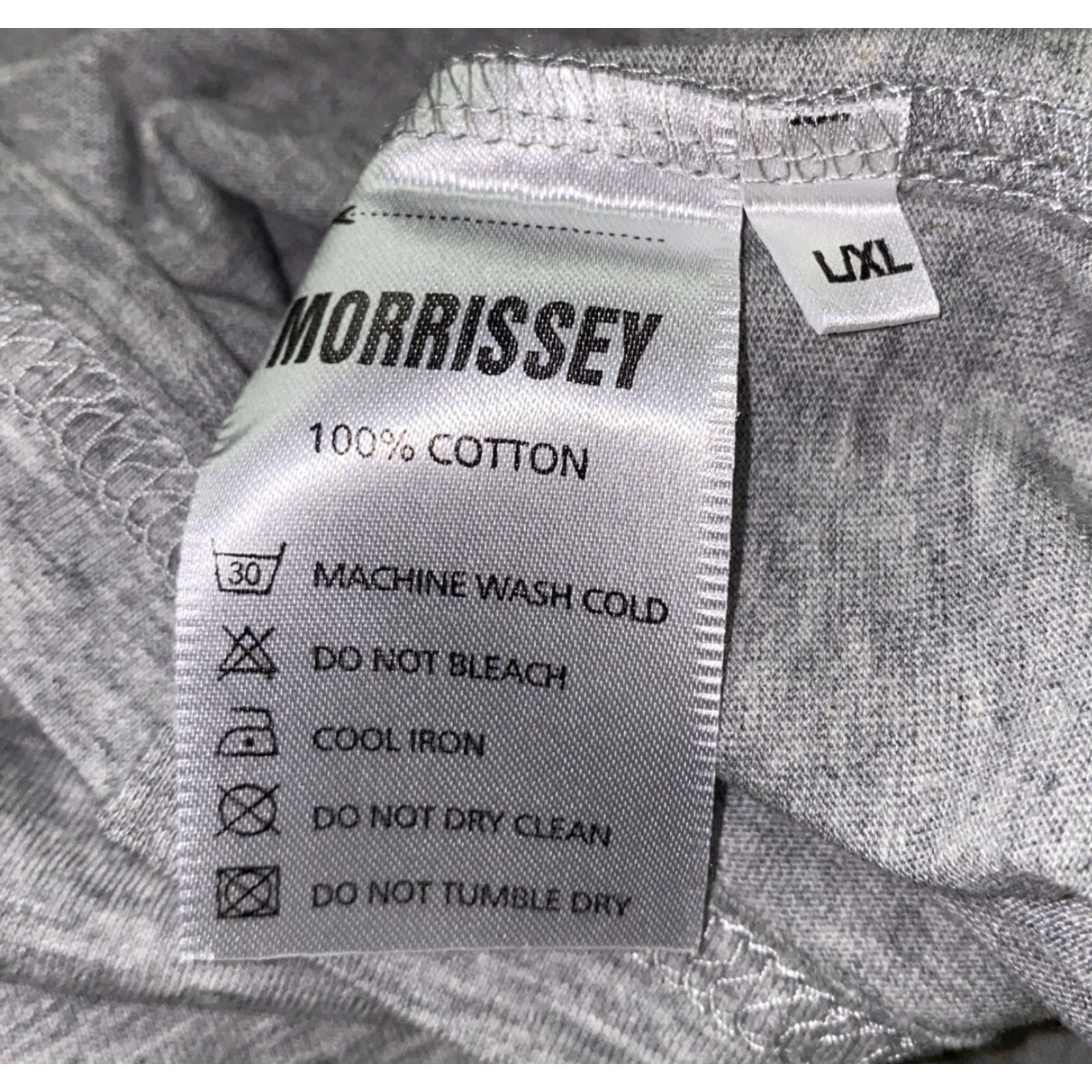 Morrissey Morrissey For Qantas Mens Gray Long Sleeve Graphic T-Shirt L/XL Size Regular Cotton Shirt Mens Size US L / EU 52-54 / 3 - 6 Thumbnail