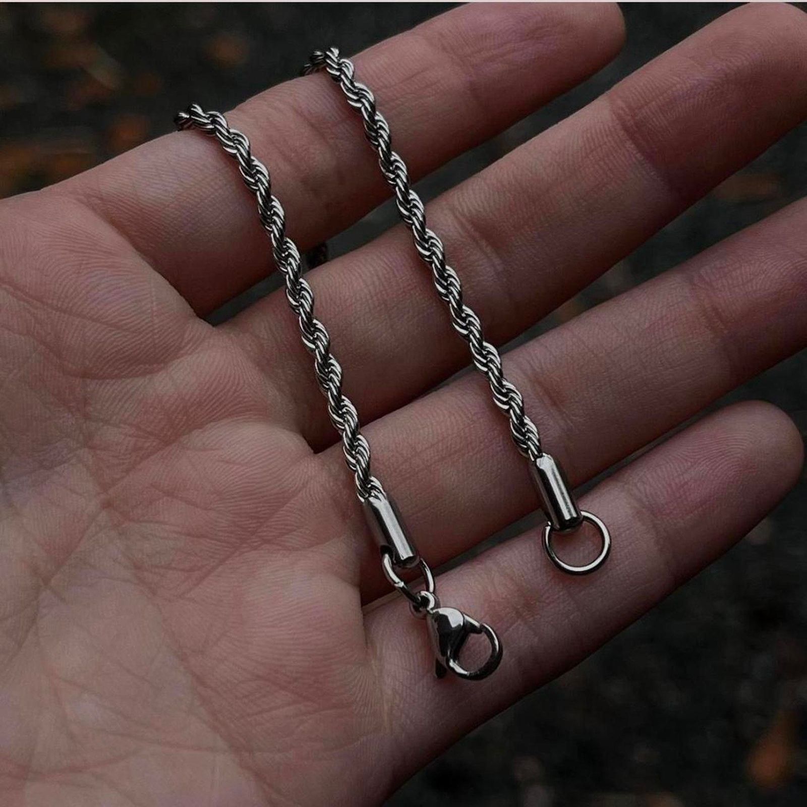 Vintage Basic Rope Chain Necklace - 18"/2mm Size ONE SIZE - 5 Thumbnail