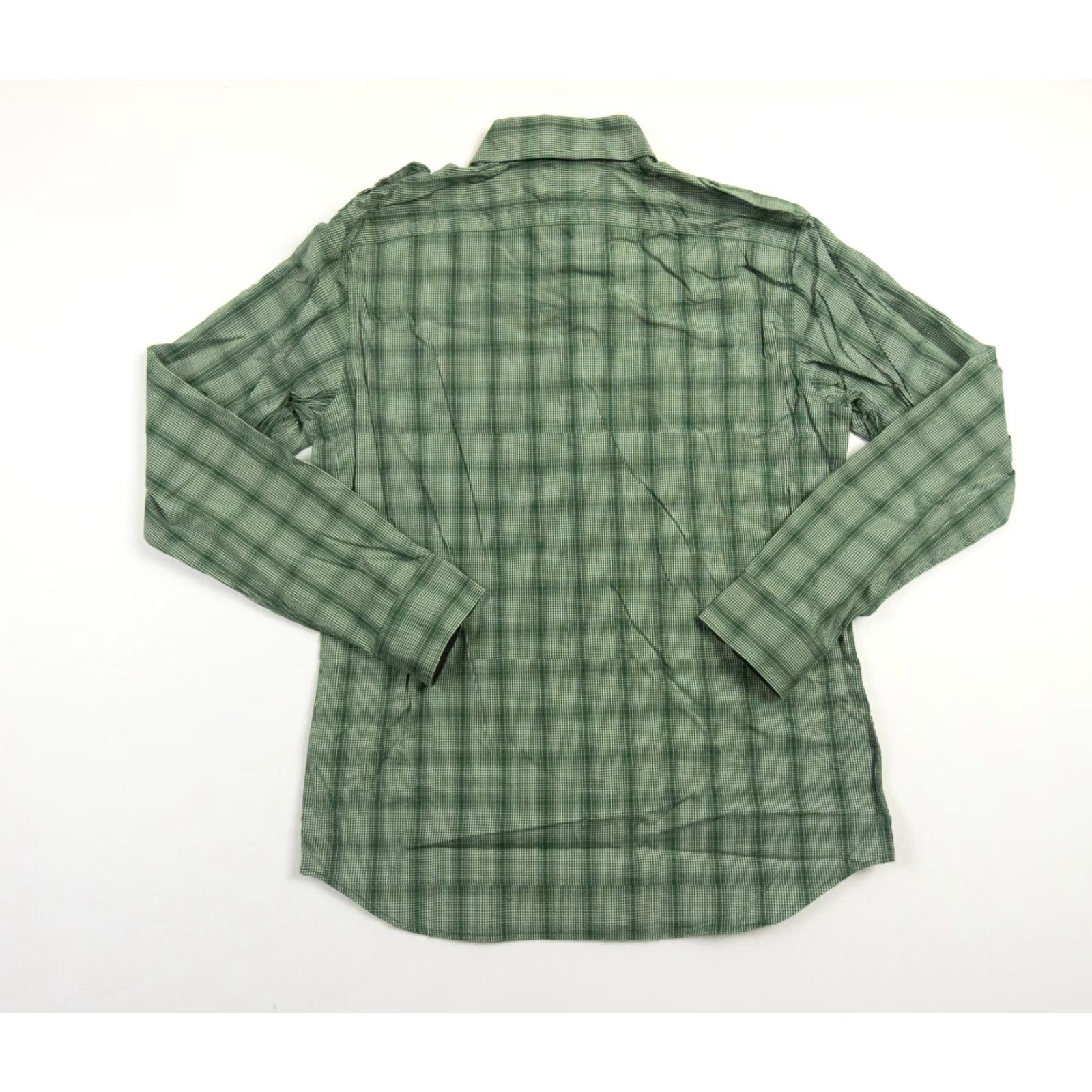 Banana Republic Banana Republic Men’s Button-Up Shirt M Green Check Long Sleeve Collared Non-Iron Regular Slimming Preppy All Seasons Shirt Size US M / EU 48-50 / 2 - 3 Thumbnail