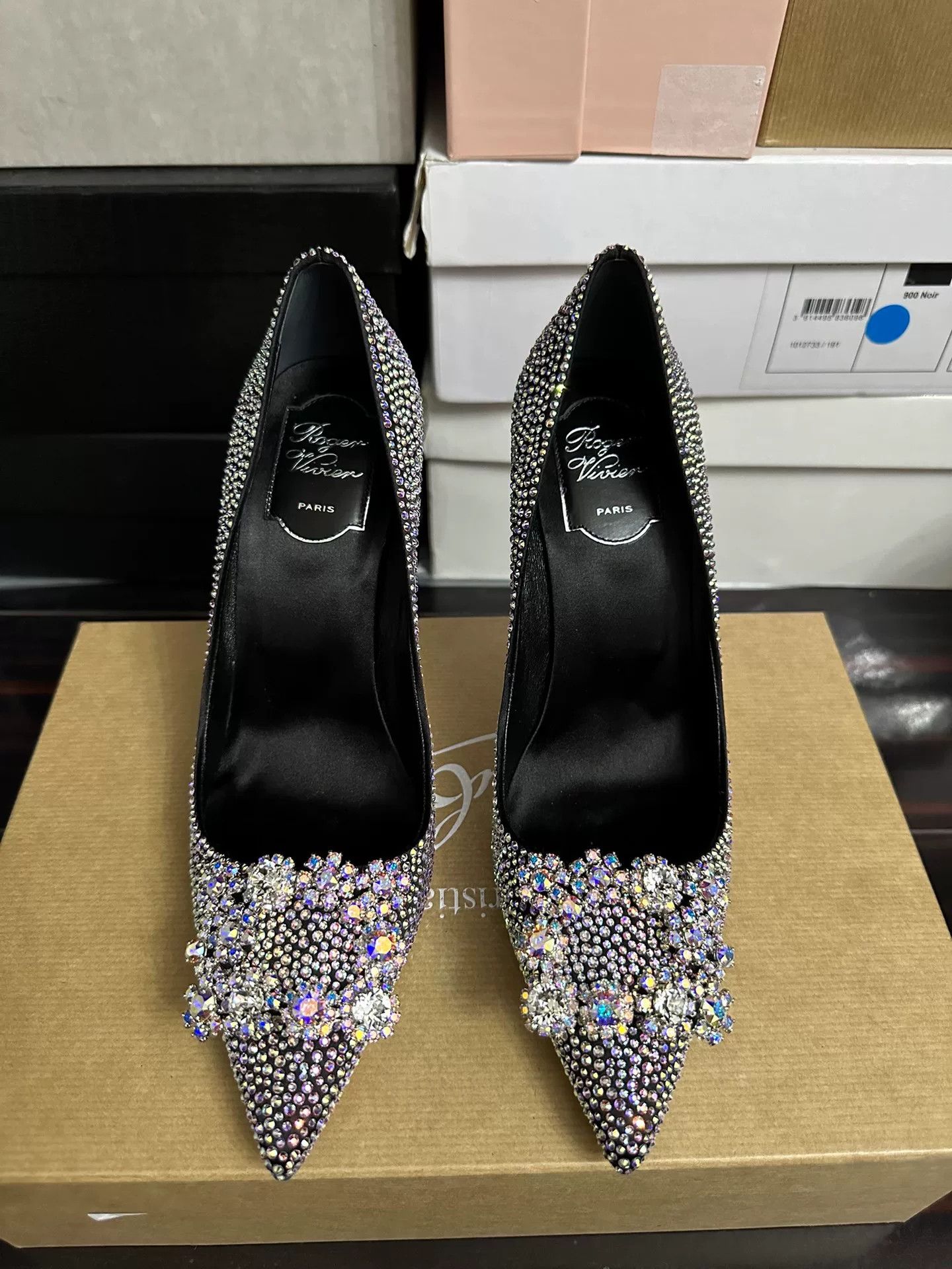 Roger Vivier Roger Vivier Crystal Embellished Heels Size US 7 / IT 37 - 1 Thumbnail