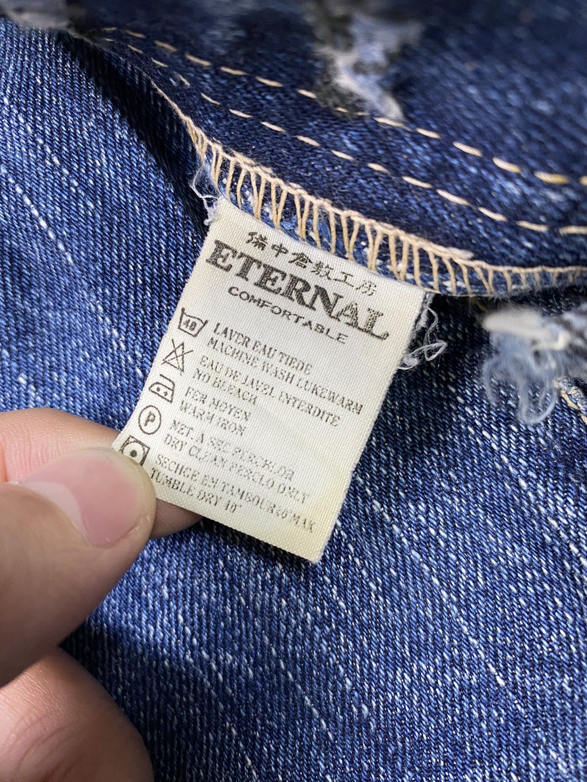 Eternal × Jean × Toyo Enterprises size 28x34 vintage 90s eternal selvedge japan distress jeans Size US 28 / EU 44 - 7 Thumbnail