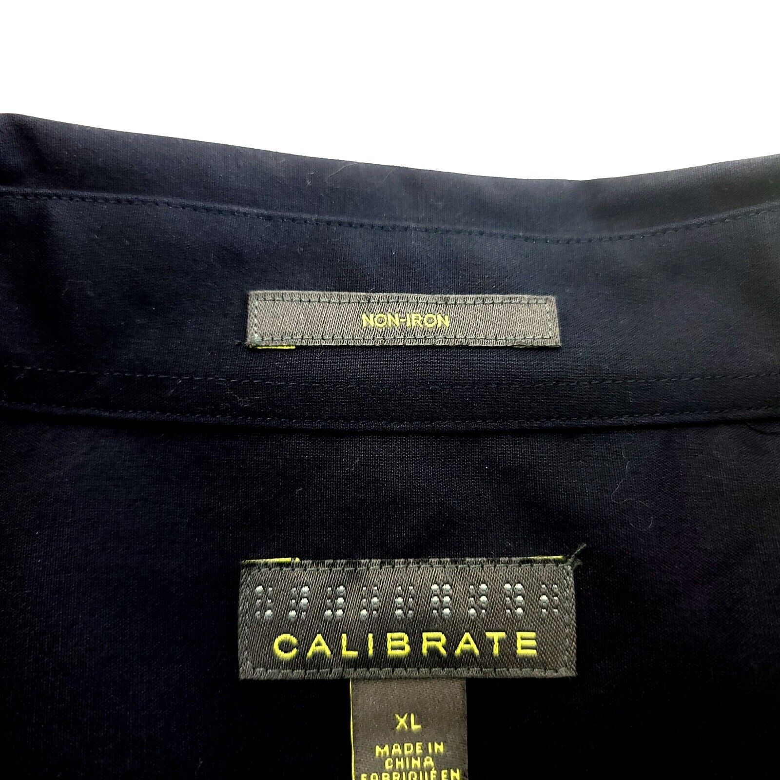 Calibrate NEW Calibrate XL Dark Blue Non Iron Button Front Dress Shirt Size US XL / EU 56 / 4 - 7 Thumbnail