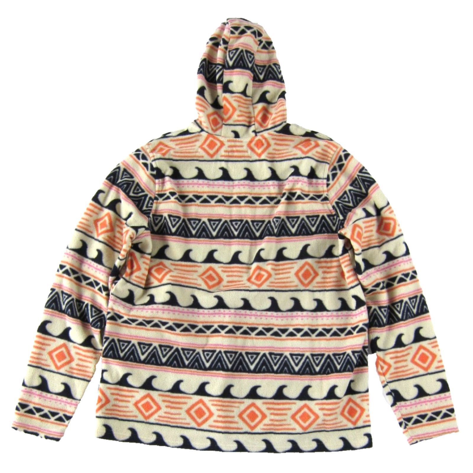 O'Neill O'NEILL Ivory Pink Black Orange Wave Fleece Pocket Hooded Pullover Sweatshirt M Size M / US 6-8 / IT 42-44 - 2 Thumbnail