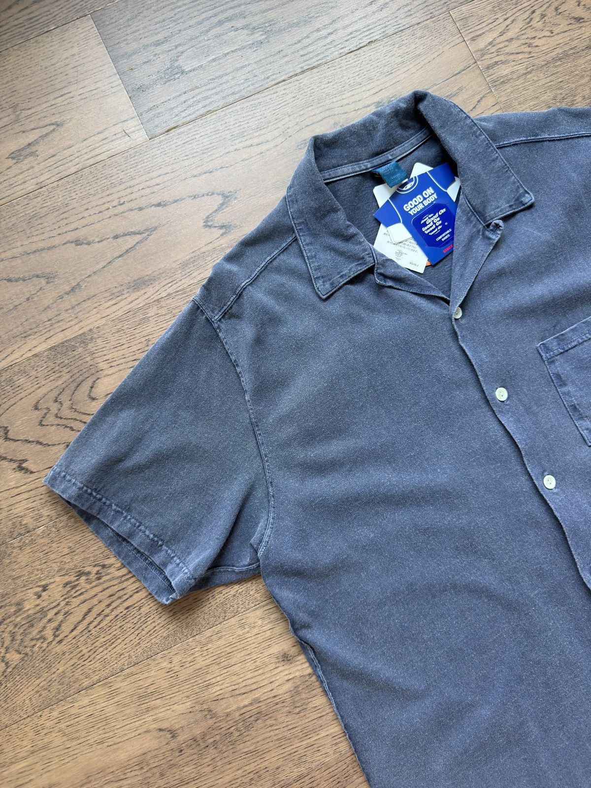 Japanese Brand Good On Japan Made USA Washed Cotton Open Mens Shirt L Size US L / EU 52-54 / 3 - 14 Thumbnail