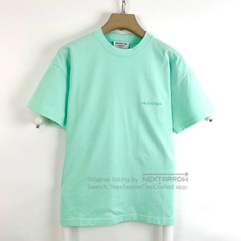 Balenciaga Balenciaga Mint Green Front and Back Embroidered Letter Ro Size US XS / EU 42 / 0 - 1 Thumbnail