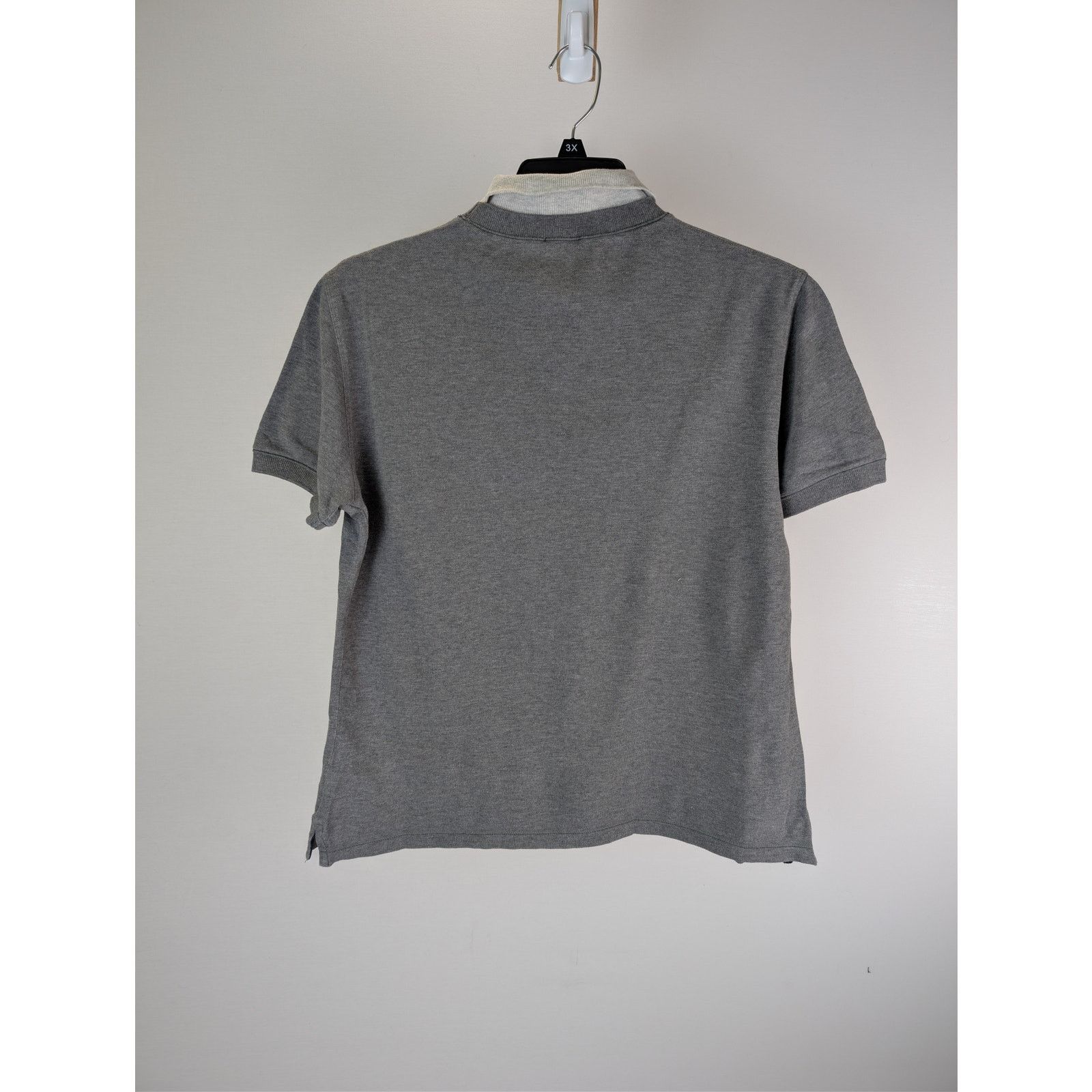 Brunello Cucinelli o1rshd1 CC20 grey cotton polo shirt with a white collar Size US M / EU 48-50 / 2 - 14 Thumbnail