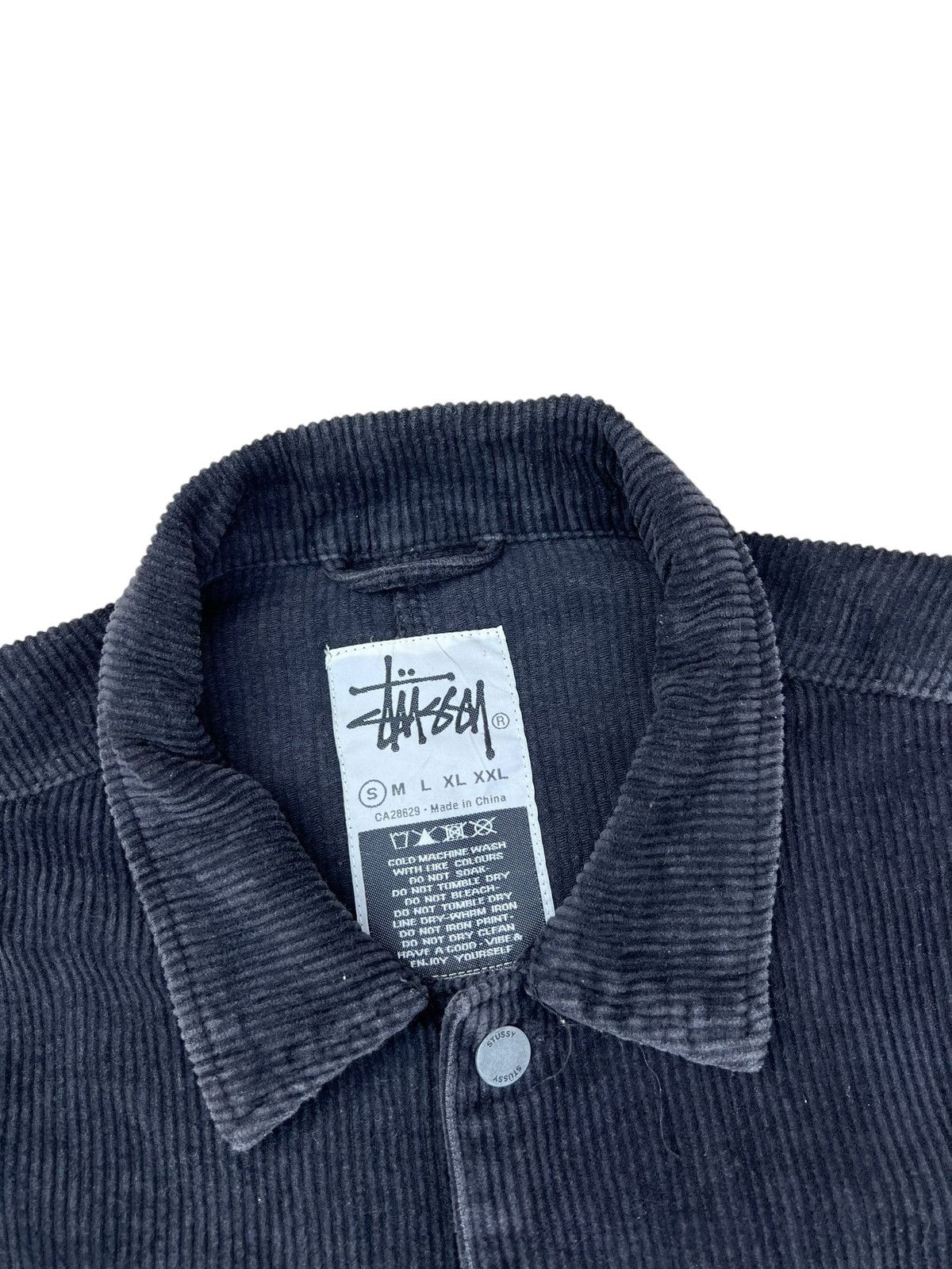 Stussy Vintage Y2K Stussy Fade Black 4 Pocket Corduroy Jacket Size US M / EU 48-50 / 2 - 6 Thumbnail