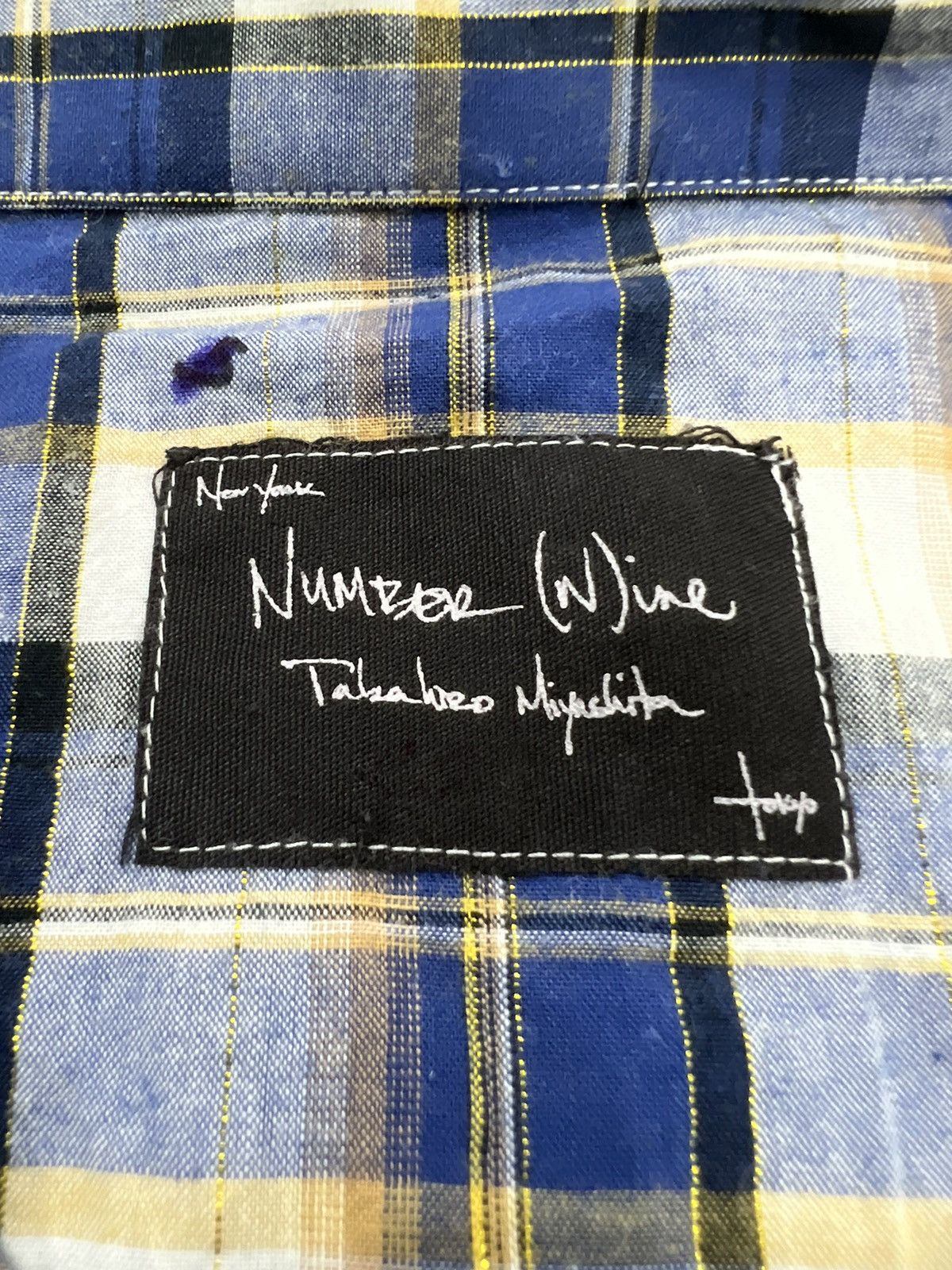 Number (N)ine OG Number Nine Beautiful Shadow Plaid B/D Western Shirt Size US M / EU 48-50 / 2 - 7 Thumbnail