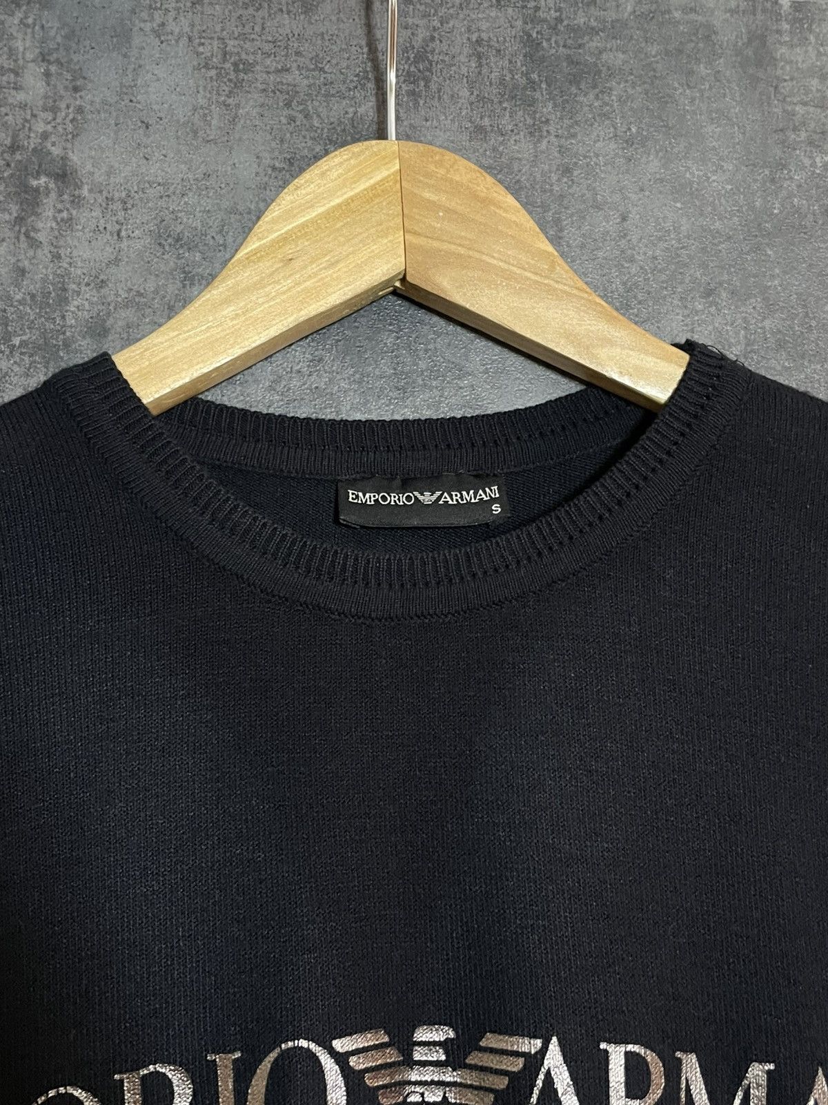 Emporio Armani Vintage Emporio Armani Big Logo Long Sleeve y2k dolce ysl Size US S / EU 44-46 / 1 - 5 Thumbnail