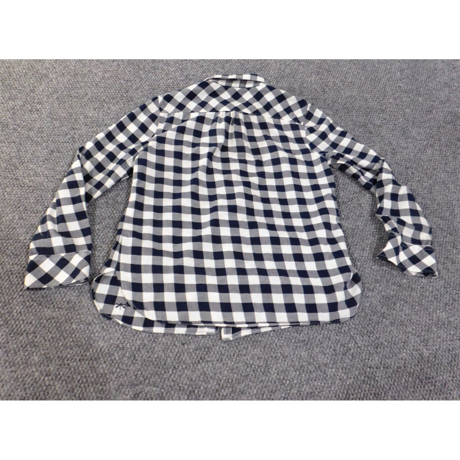 Talbots Talbots Button-Up Shirt Womens Medium Blue Plaid Cotton Casual Long Sleeve Collared Classic Basic Stretch Size M / US 6-8 / IT 42-44 - 7 Thumbnail