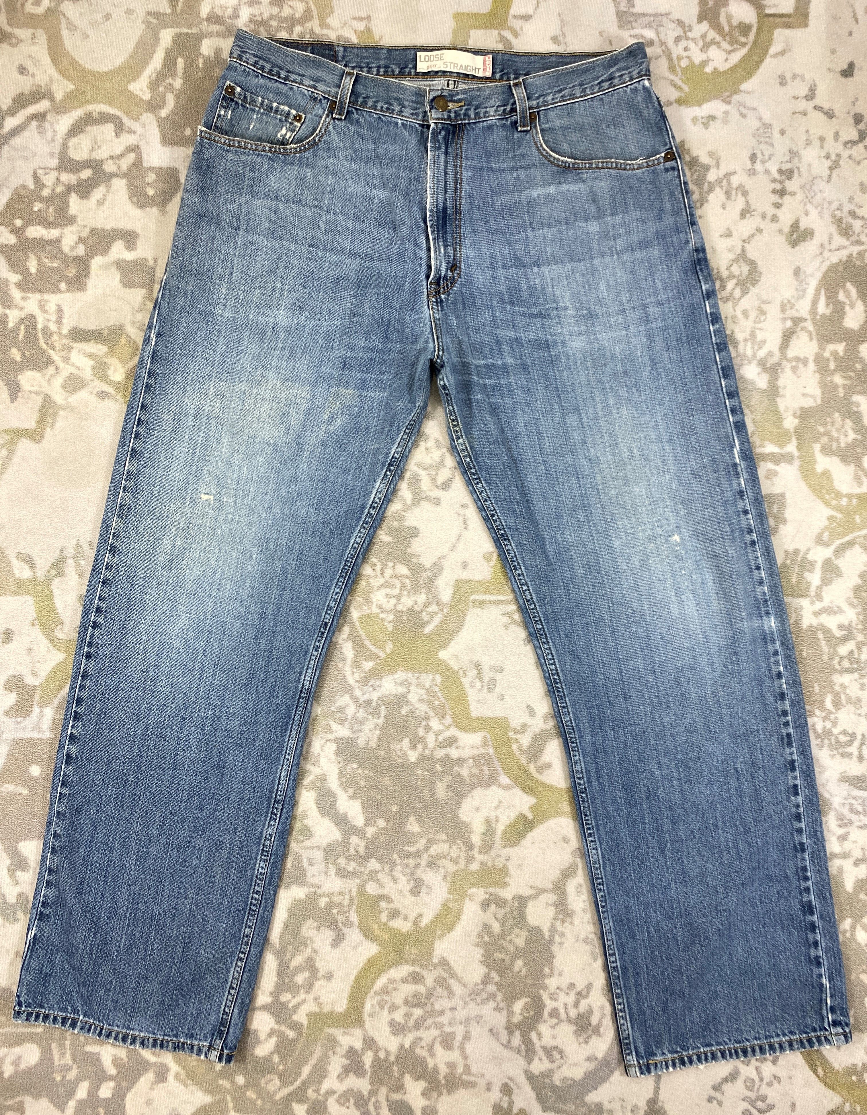 Levi's Distressed Vintage Levi's 569 Loose Denim 36 x 32.5 -JN729 Size US 36 / EU 52 - 1 Thumbnail