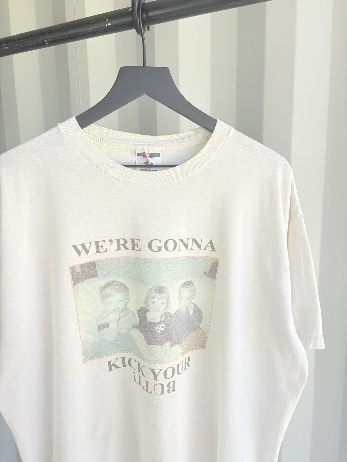 Thrashed Kick Your Butt Faded Distressed Shirt ERD GRUNGE