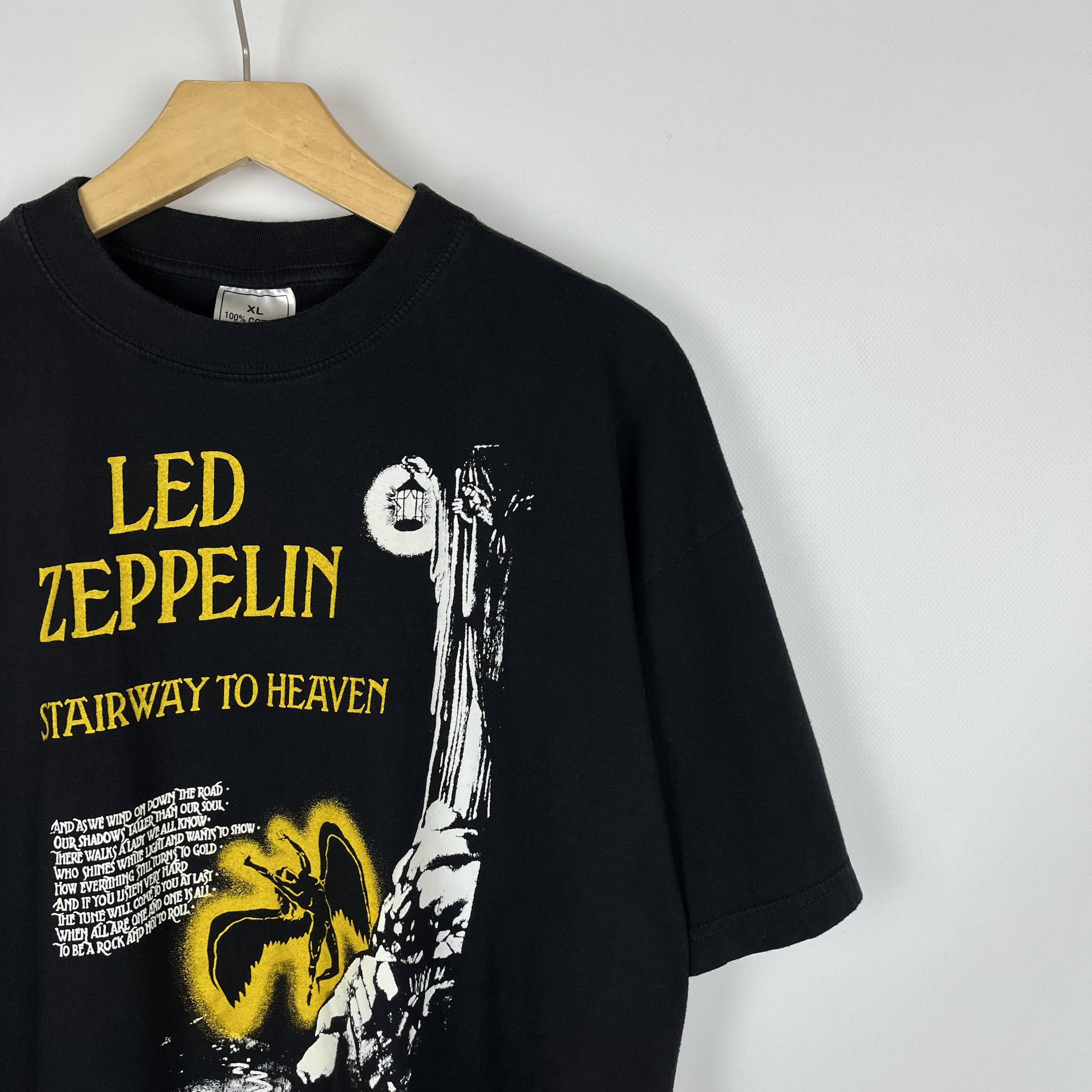 Band Tees Vintage Led Zeppelin Stairway To Heaven Band T Shirt 90’s Size US XL / EU 56 / 4 - 2 Thumbnail