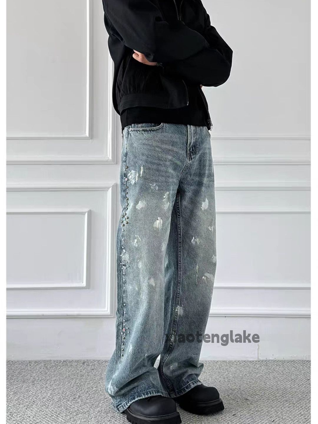 Jean xtl faded loose supreme kapital style baggy flared jeans Size US 30 / EU 46 - 9 Thumbnail