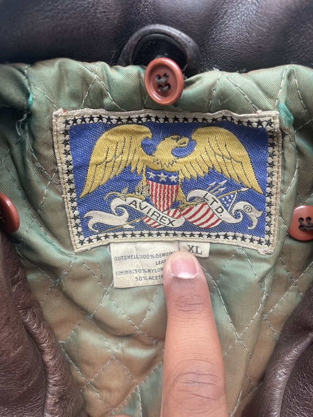 Avirex Avirex Leather Jacket Size US XL / EU 56 / 4 - 3 Thumbnail