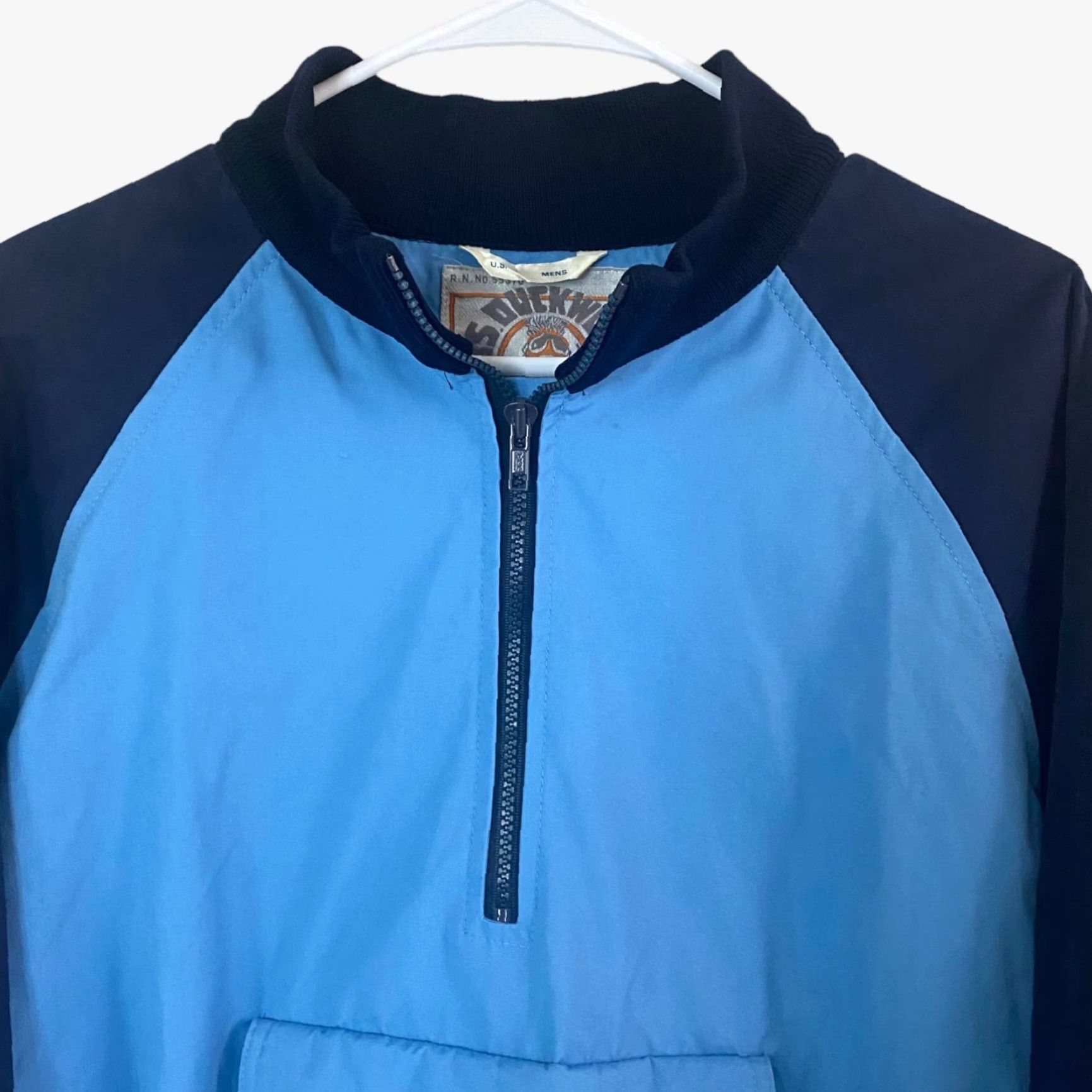 Vintage VINTAGE Mrs. Duckworth Anorak Jacket Pullover 1/2 Zip Blue Mens Large L Ski 80s Jacket Size US L / EU 52-54 / 3 - 5 Thumbnail