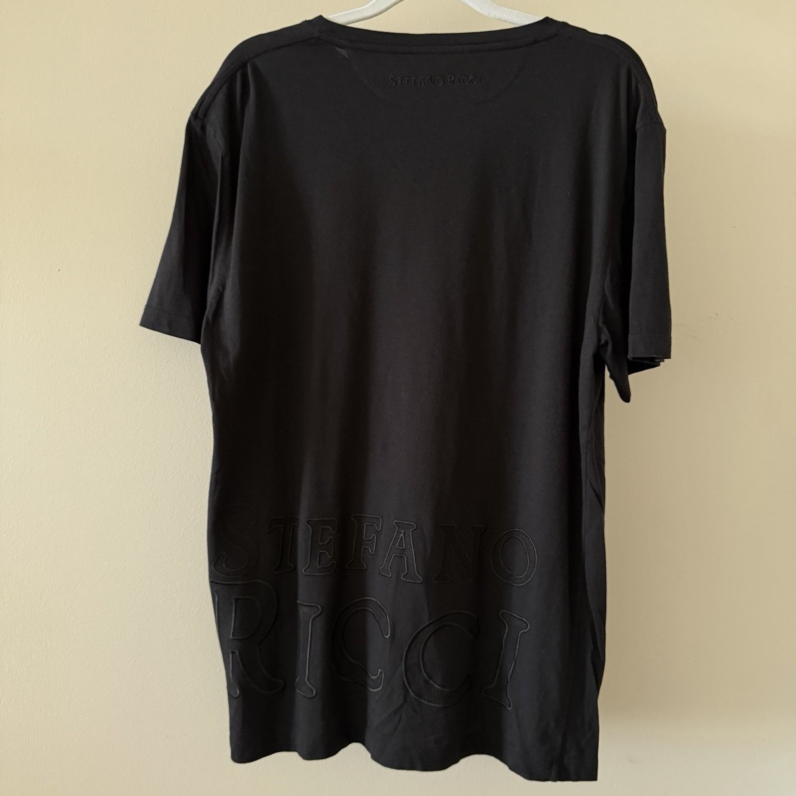 Stefano Ricci NWT Stefano Ricci T-shirt Embroidered SR Logo Size L Black 1 Size US L / EU 52-54 / 3 - 10 Thumbnail