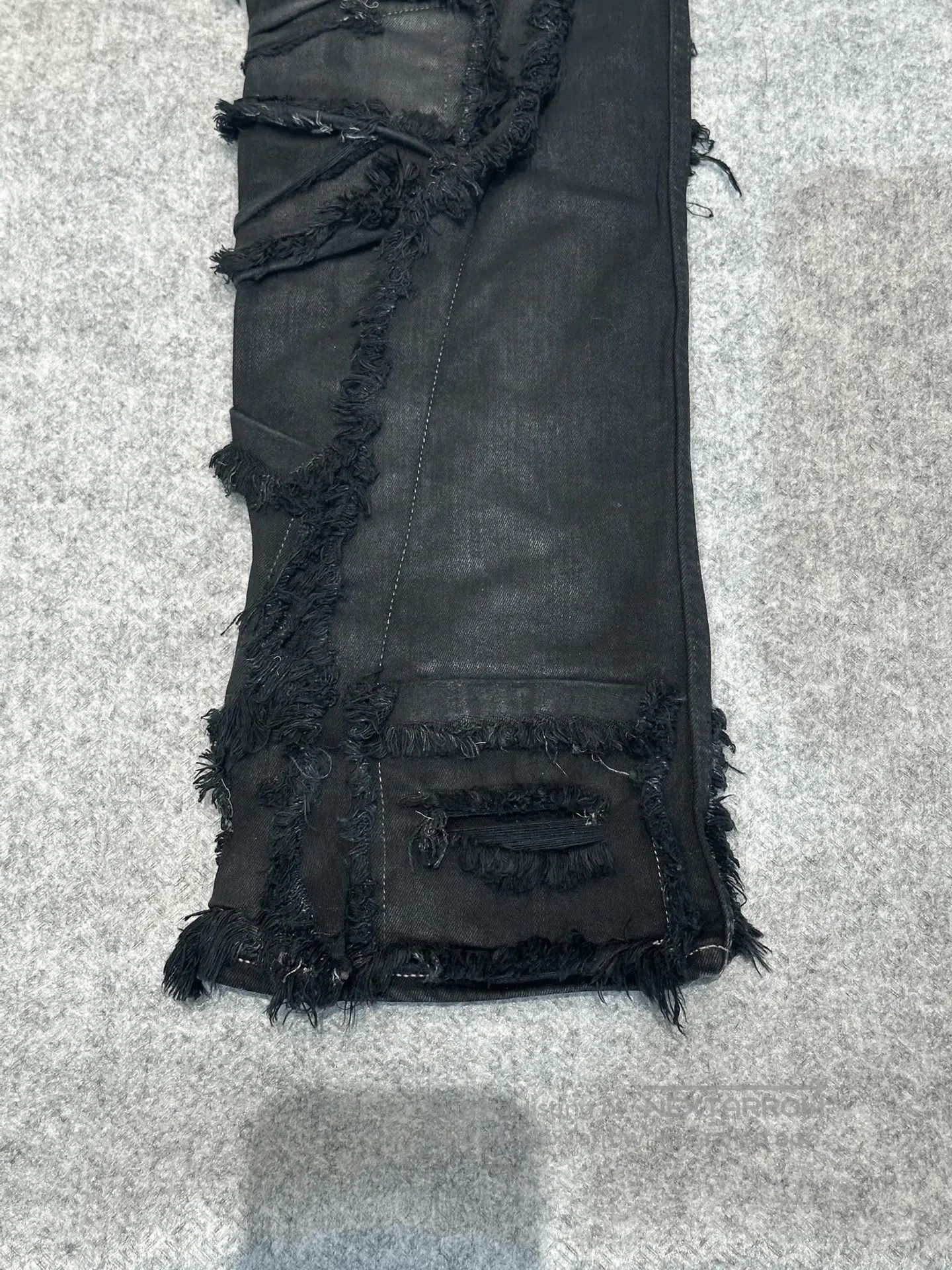 Rick Owens Drkshdw Rick Owens DRKSHDW Distressed Wax Pants. Size US 32 / EU 48 - 6 Thumbnail
