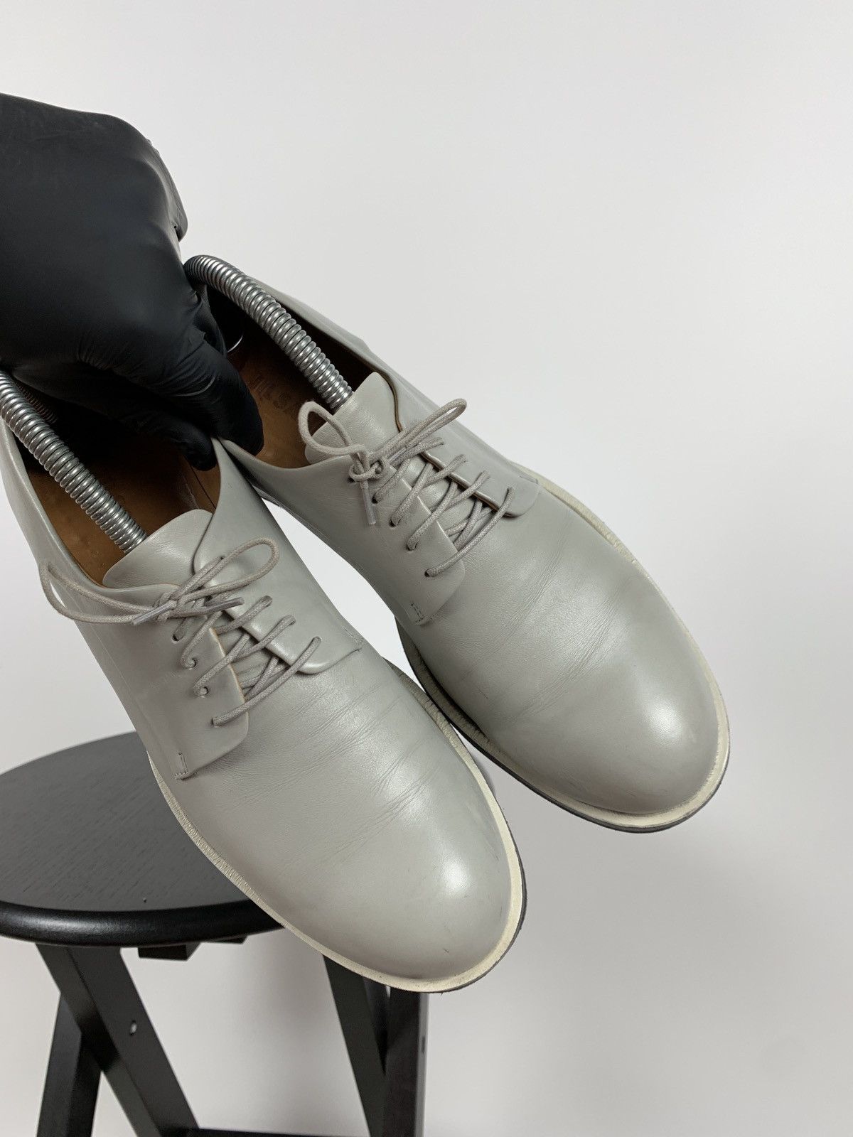 Jil Sander Jil Sander Grey Leather Derby Shoes Size US 9 / IT 39 - 10 Thumbnail