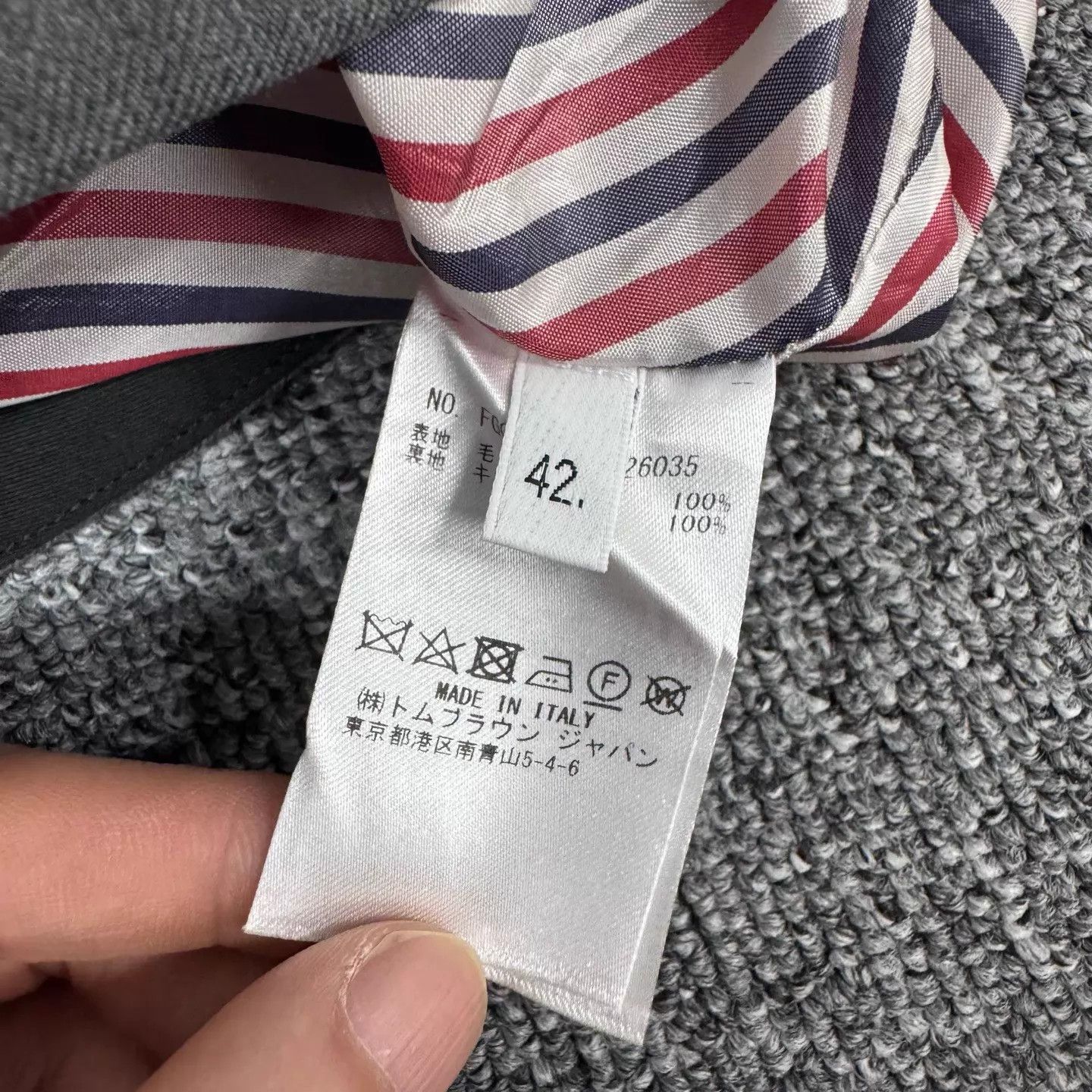 Thom Browne TB Pleated Skirt Gray Red White Blue Stripe 42 Size 28" / US 6 / IT 42 - 5 Thumbnail